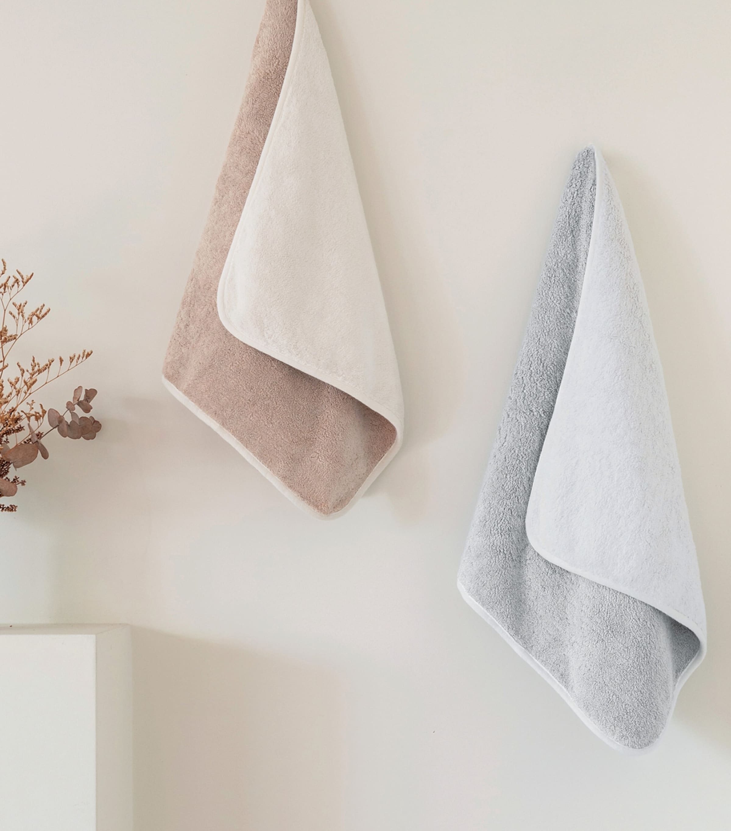 Egyptian Cotton Hand Towel (50cm x 100cm) WHITE/CLOUD Image 5