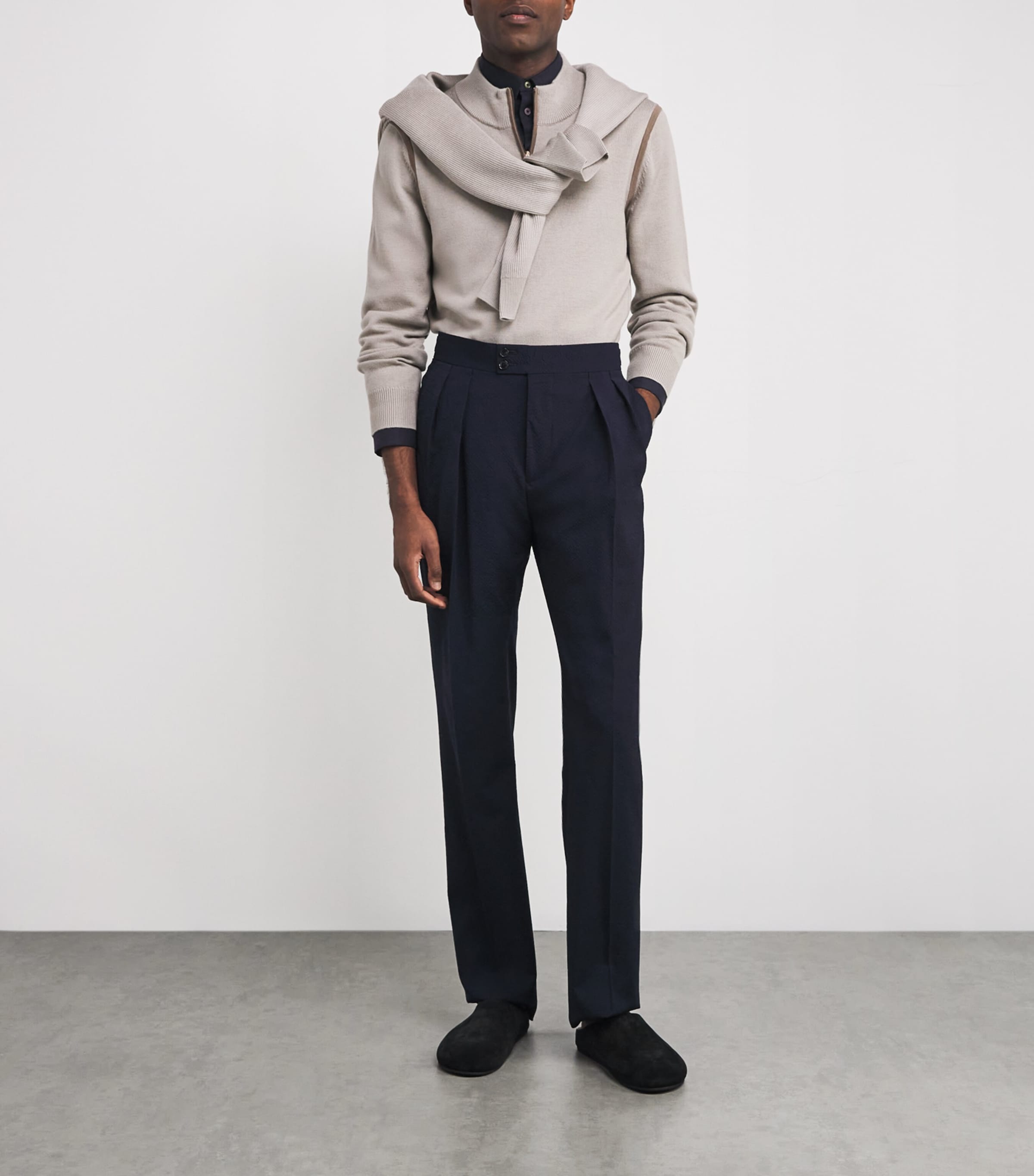 Paul Smith Mens Merino Half-Zip Sweater Image 2