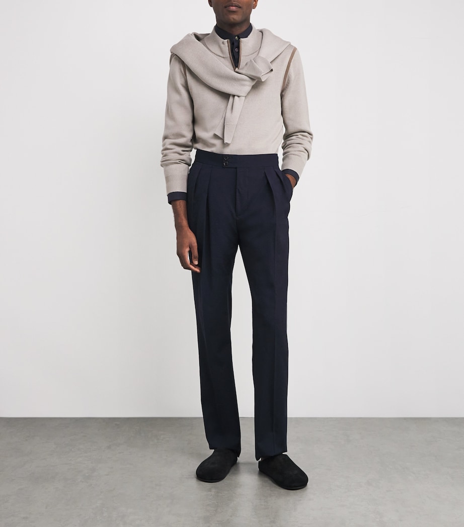 Paul Smith Mens Merino Half-Zip Sweater Image 2