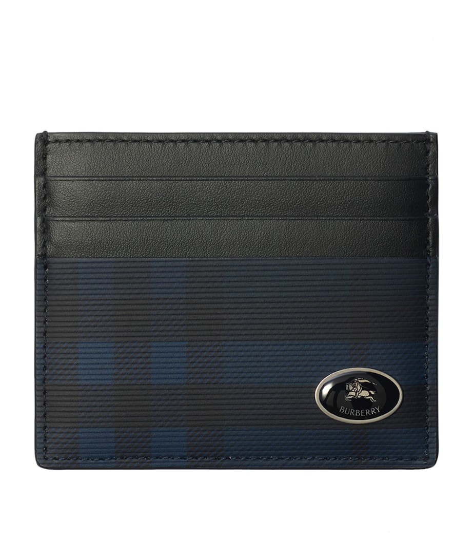 Tall Check Card Holder NAVY Image 1