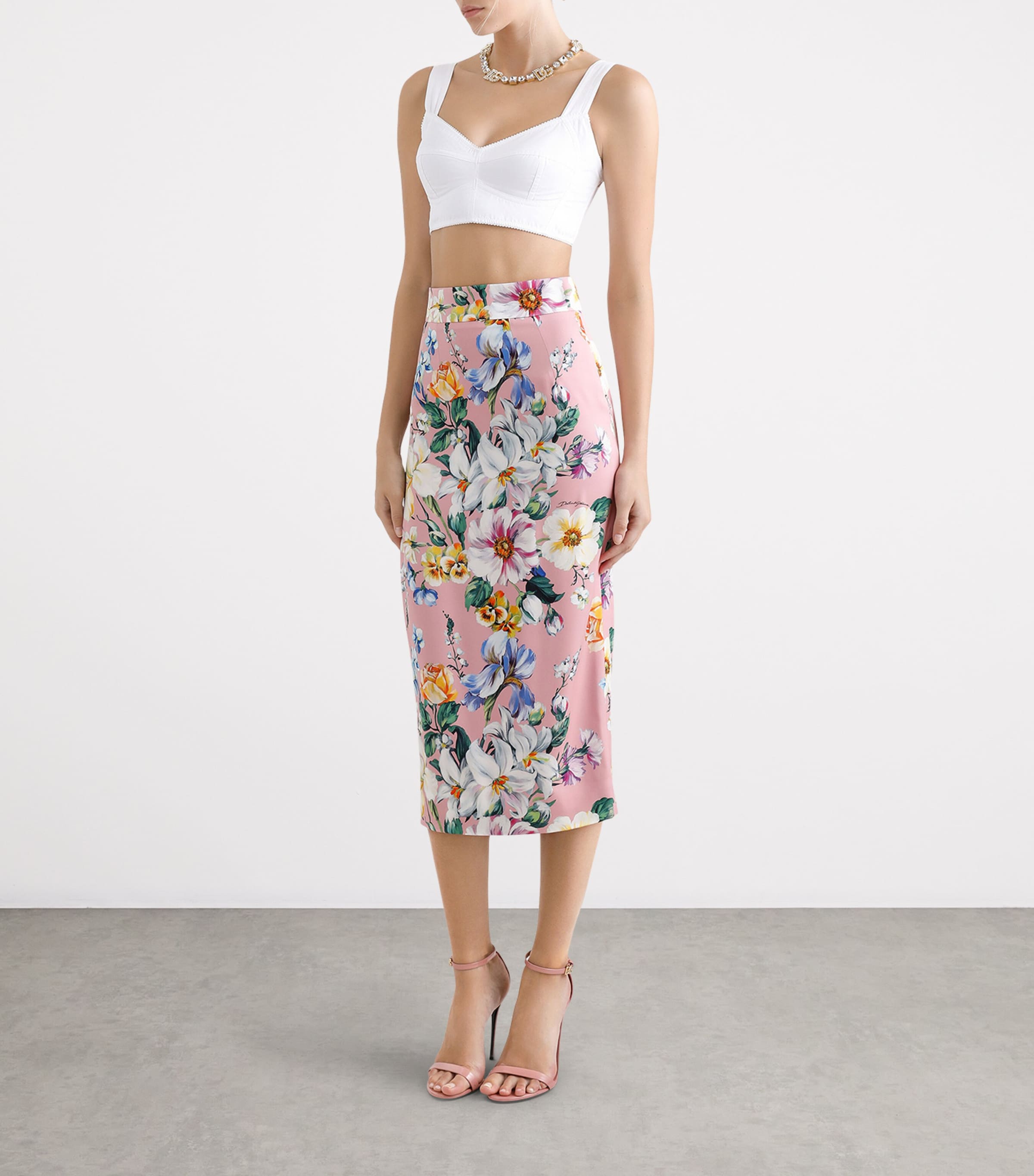 Floral Midi Skirt HF5JC-MIX ROSA Image 5