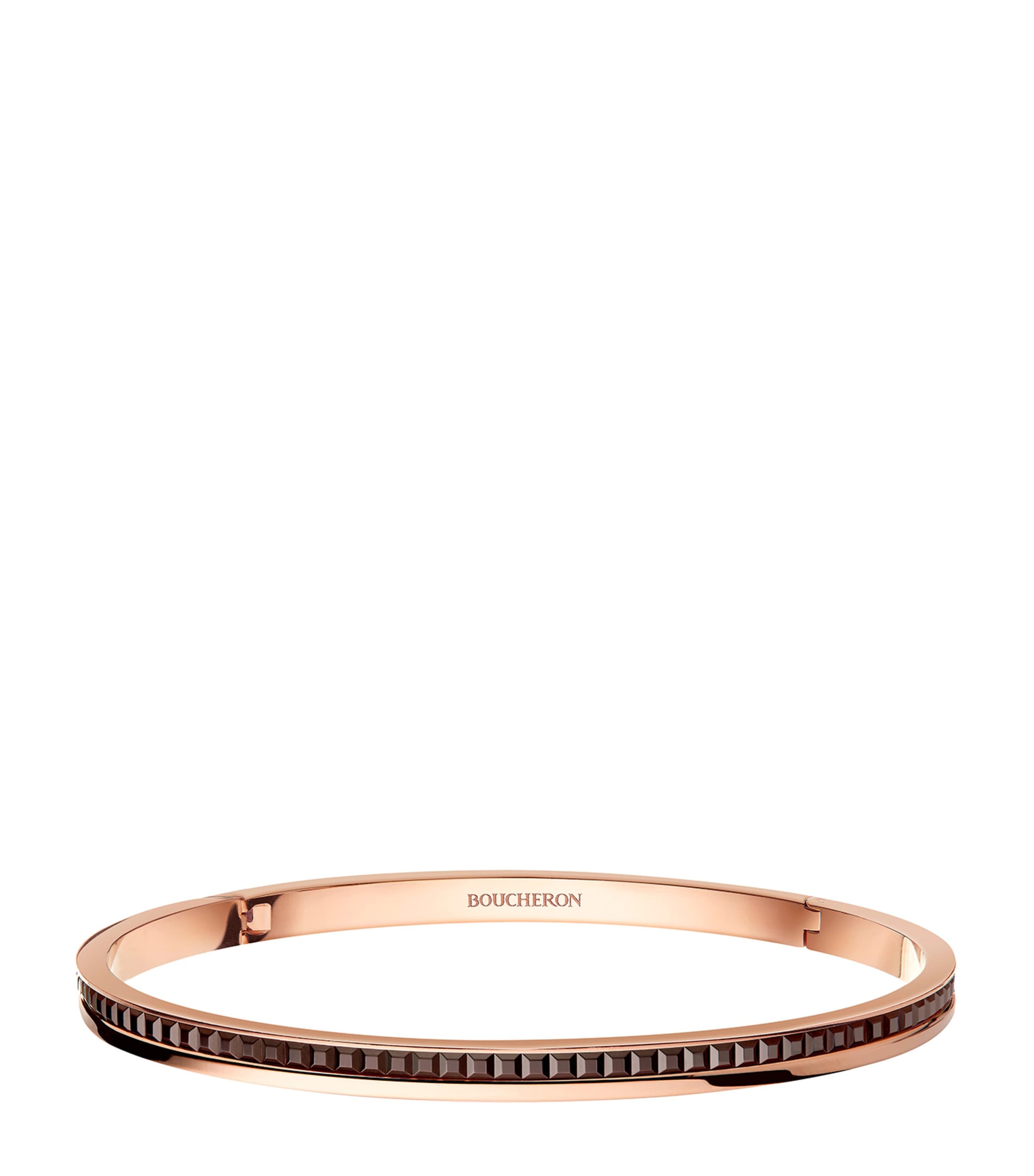 Boucheron 18k Recycled Rose Gold Quatre Classique Bangle Bracelet In Pink