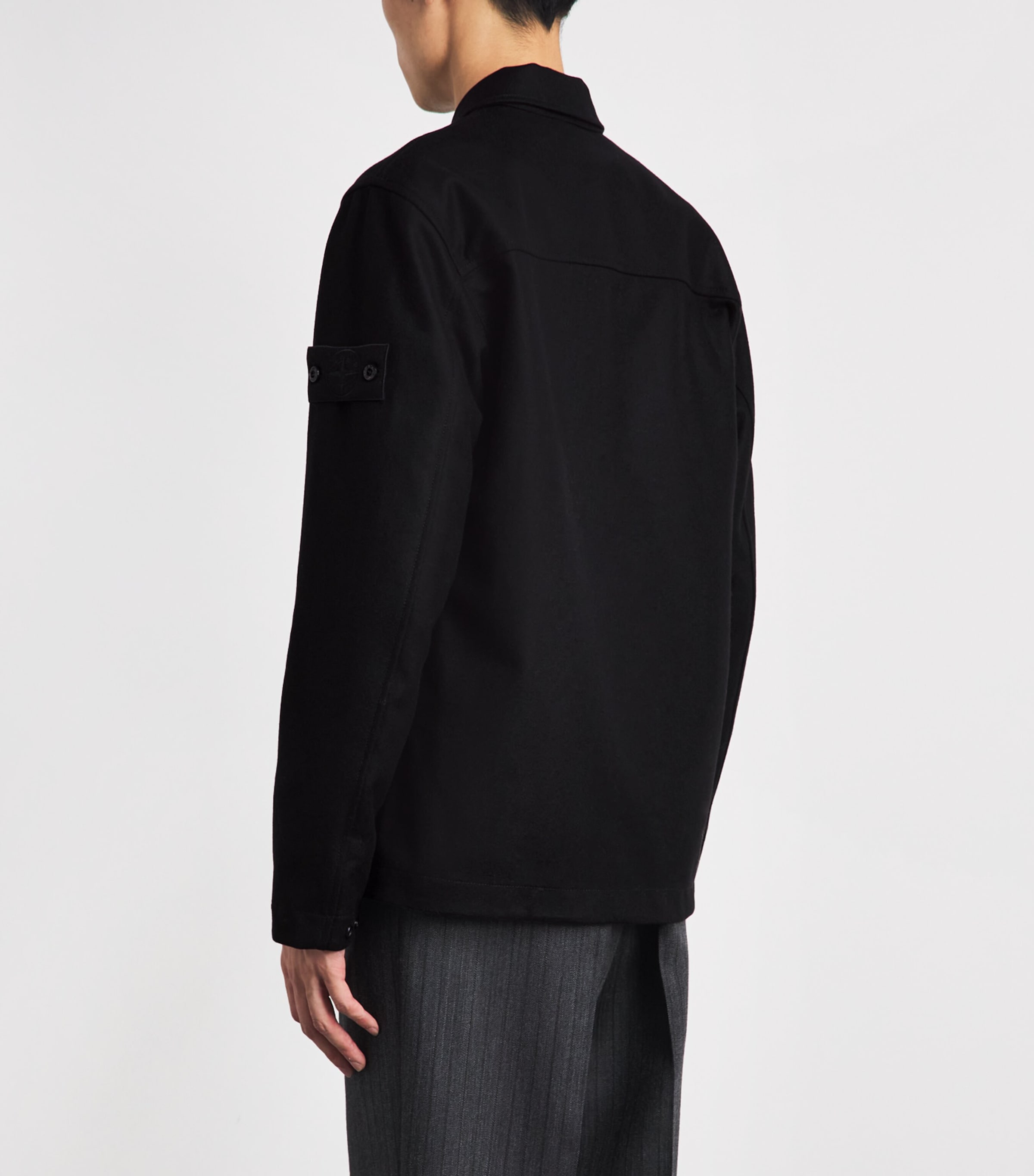 Stone Island Mens GHOST Piece Wool-Blend Overshirt Image 5