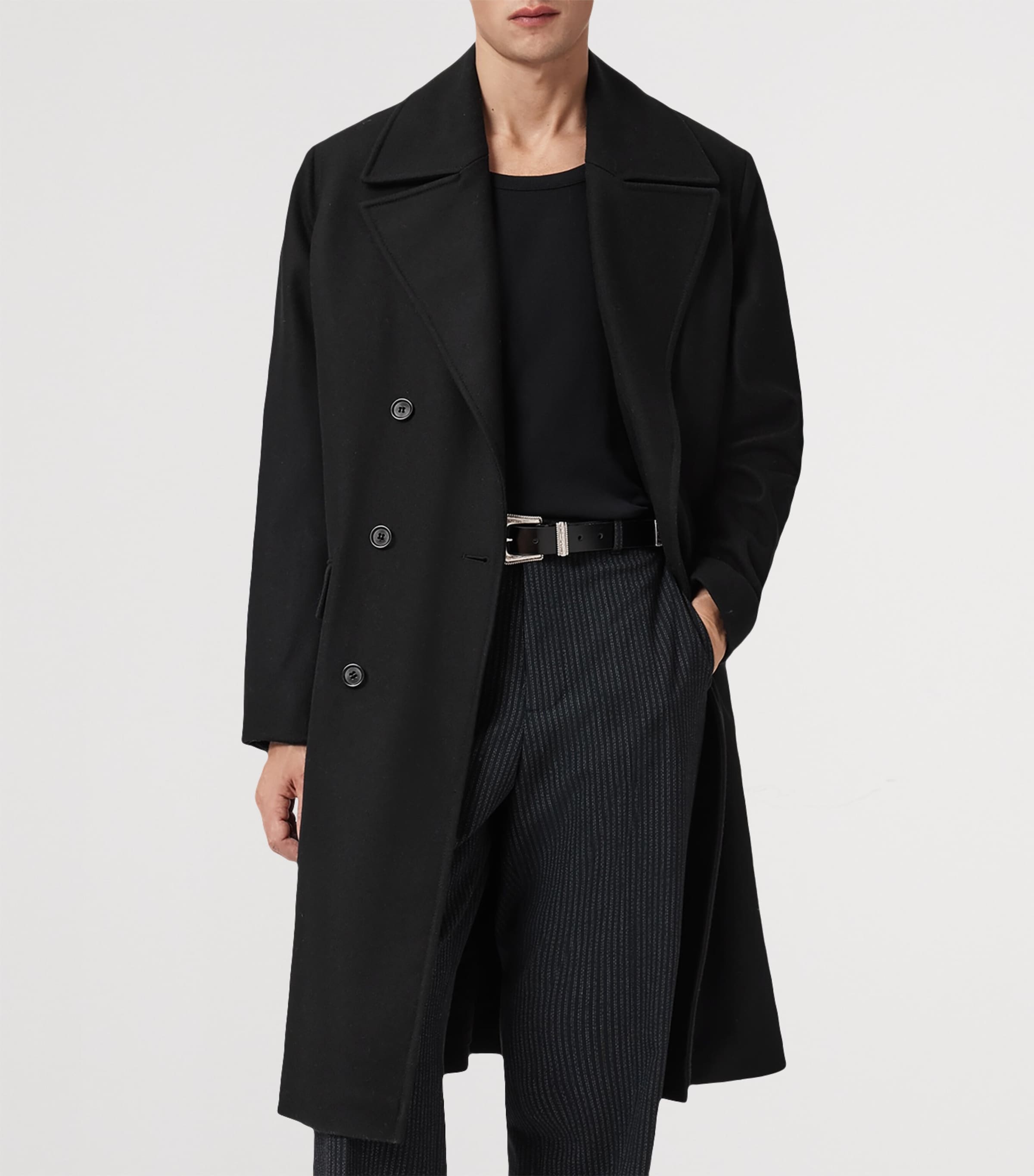 Wool-Blend Curran Overcoat BLACK Image 7