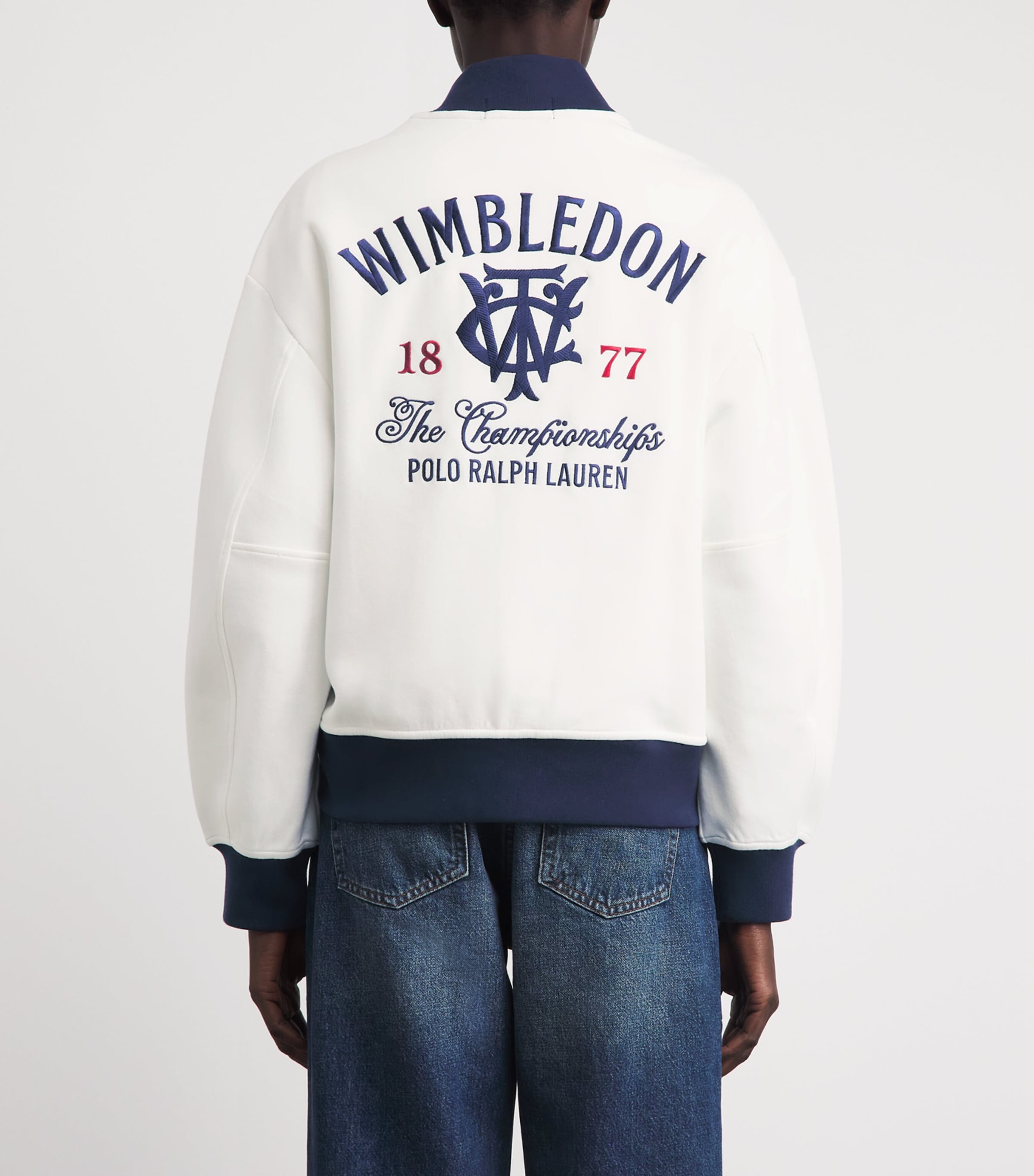 Polo Ralph Lauren Womens x Wimbledon Logo Bomber Jacket White Image 5