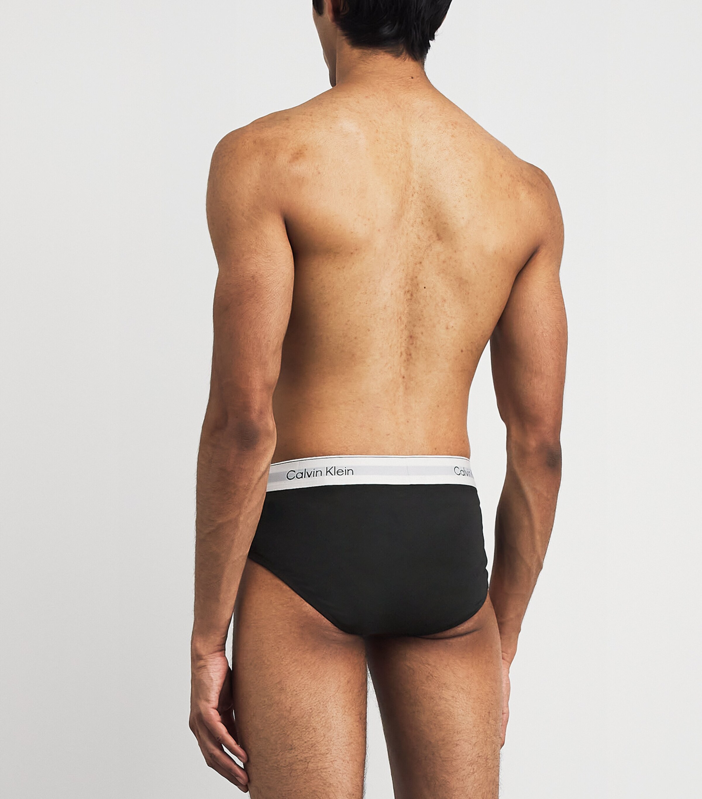 Calvin Klein Mens Cotton Stretch Icon Hip Briefs (Pack of 3) Multi Image 3