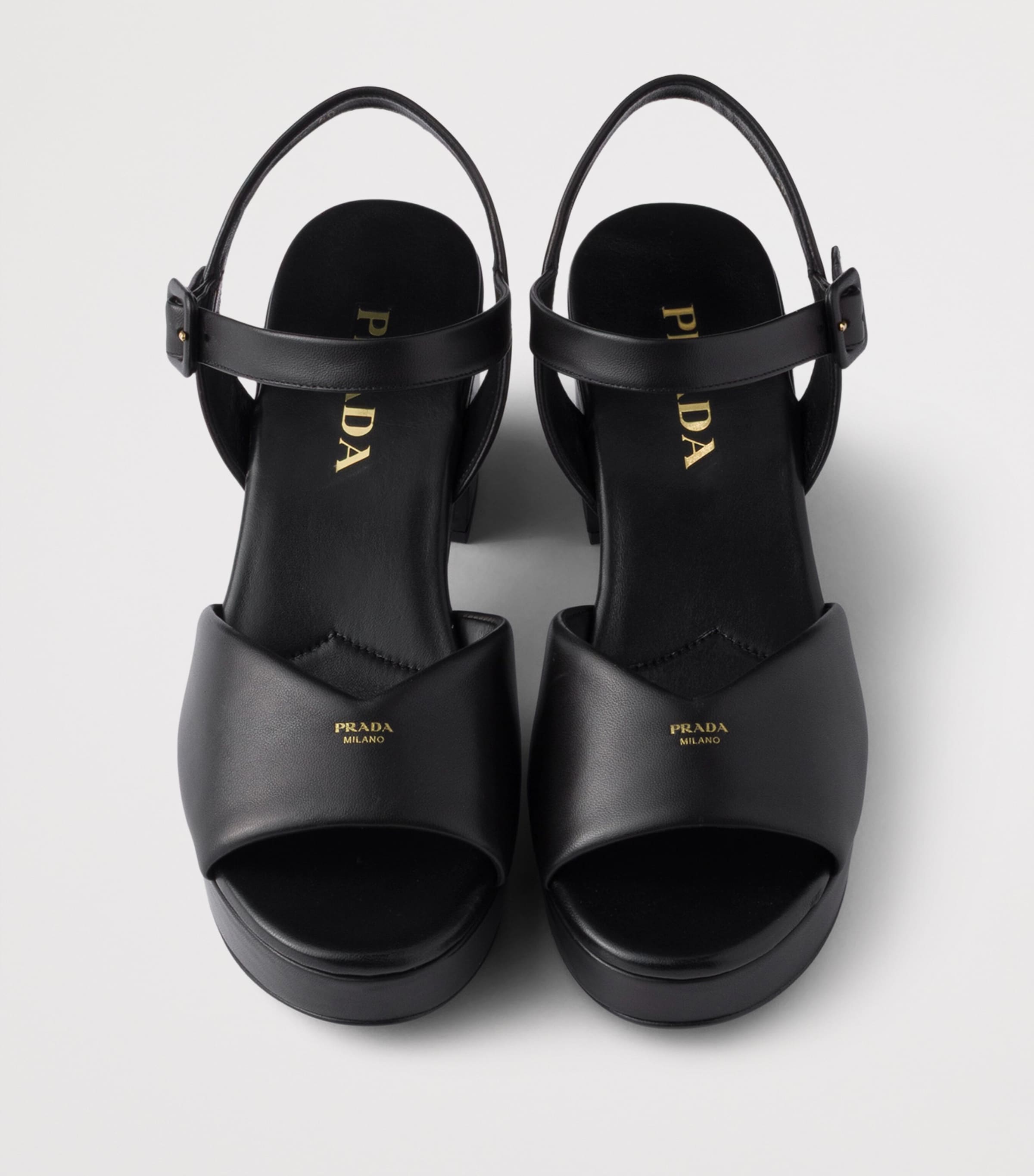 Leather Padded Heeled Sandals 65 F0002 Image 3