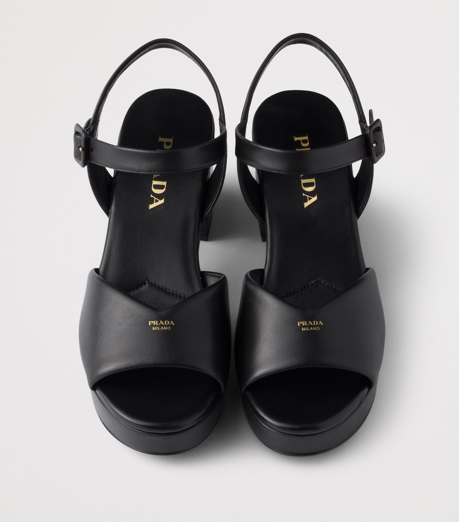 Leather Padded Heeled Sandals 65 F0002 Image 3