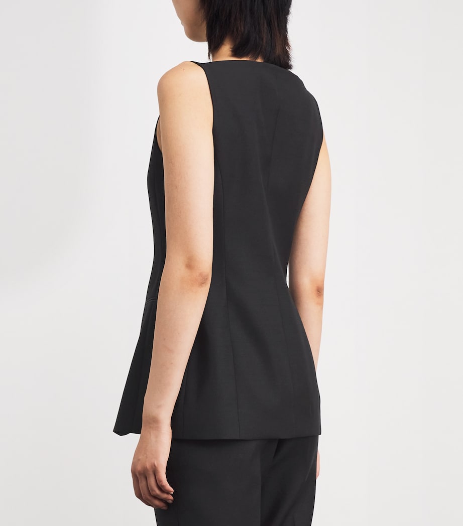 Wool-Silk Square-Neck Top 1000 Image 4