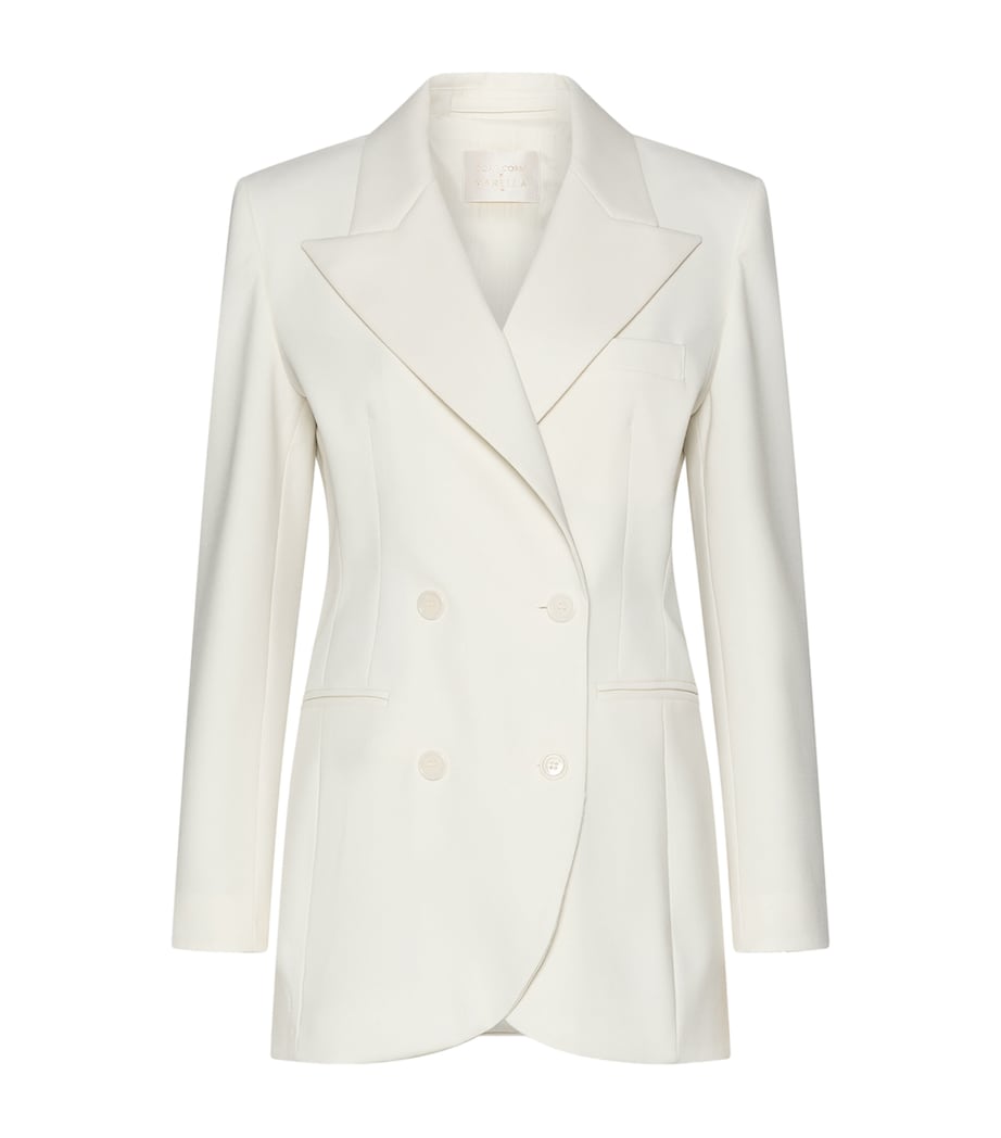 Marella Womens x Cora Corré Double-Breasted Blazer Ivory Image 1