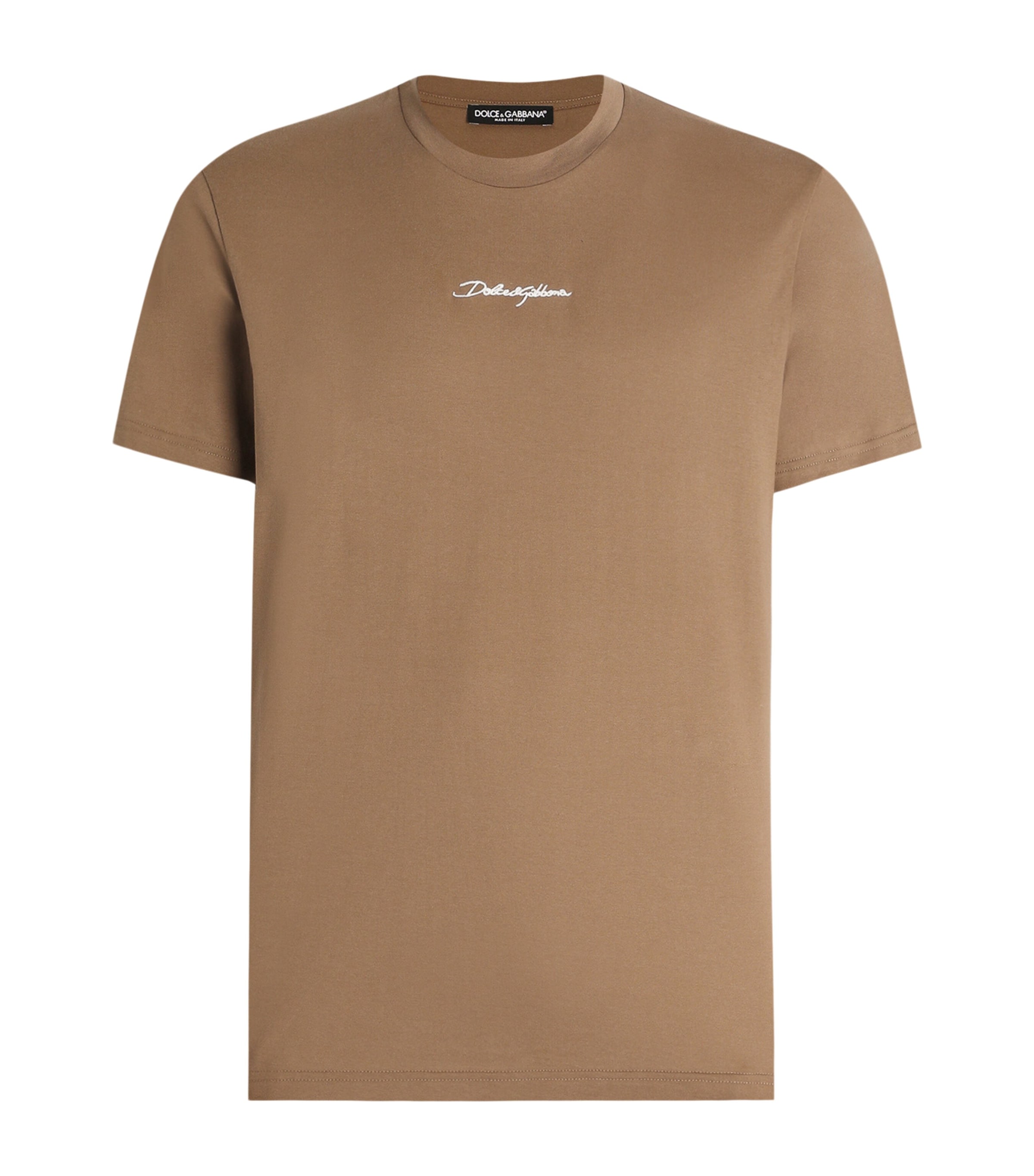Cotton Palermo Logo T-Shirt M0672-BROWN 1 Image 1