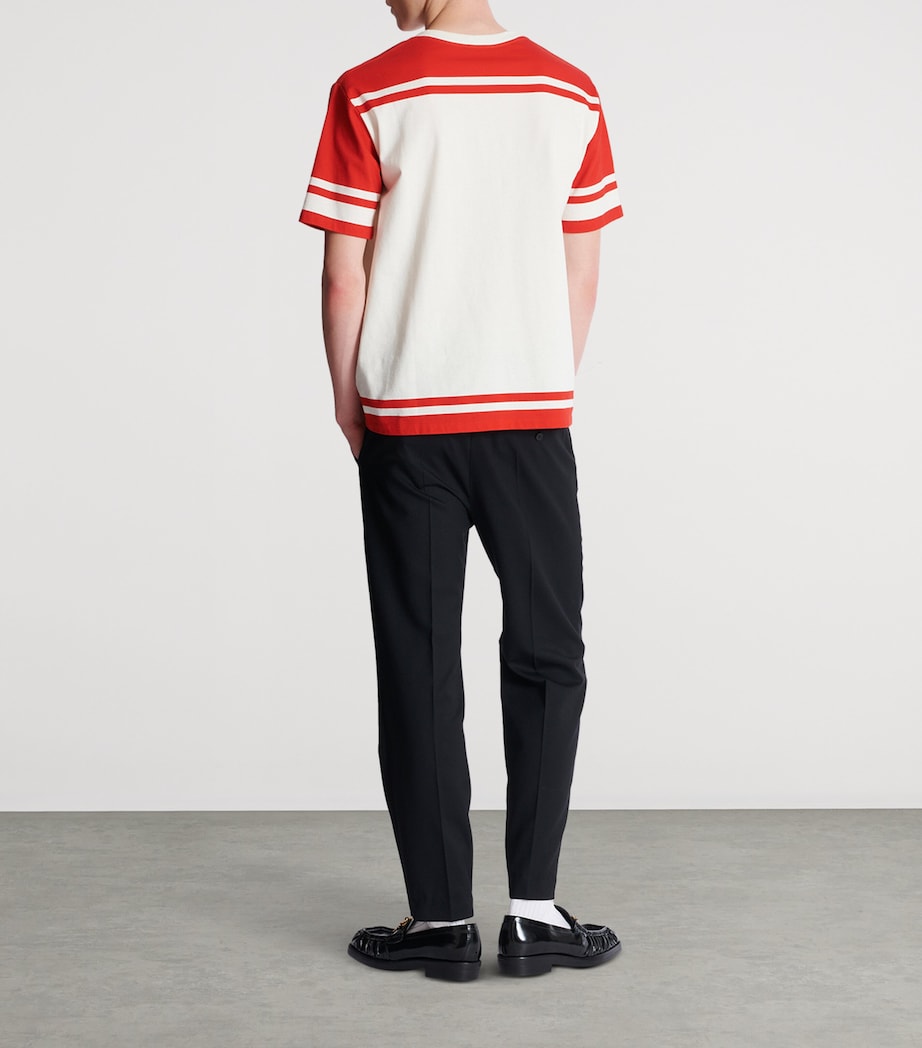 Varsity Print T-Shirt GUQ CREME/ROUGE Image 6