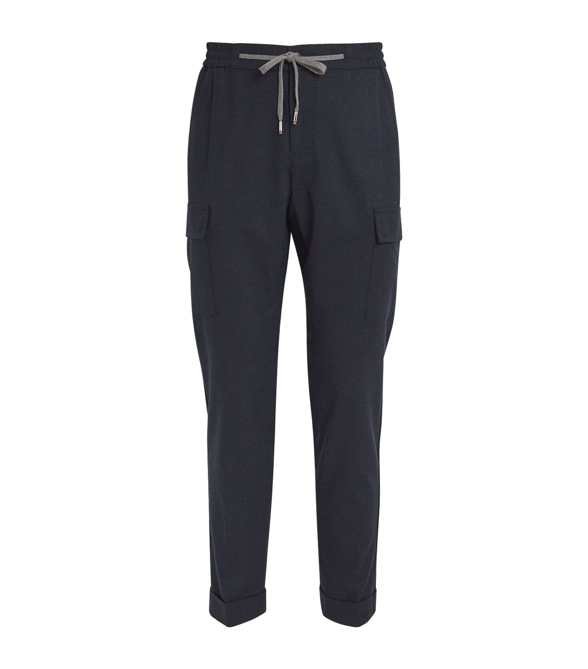 Marco Pescarolo Cashmere Drawstring Trousers In Navy