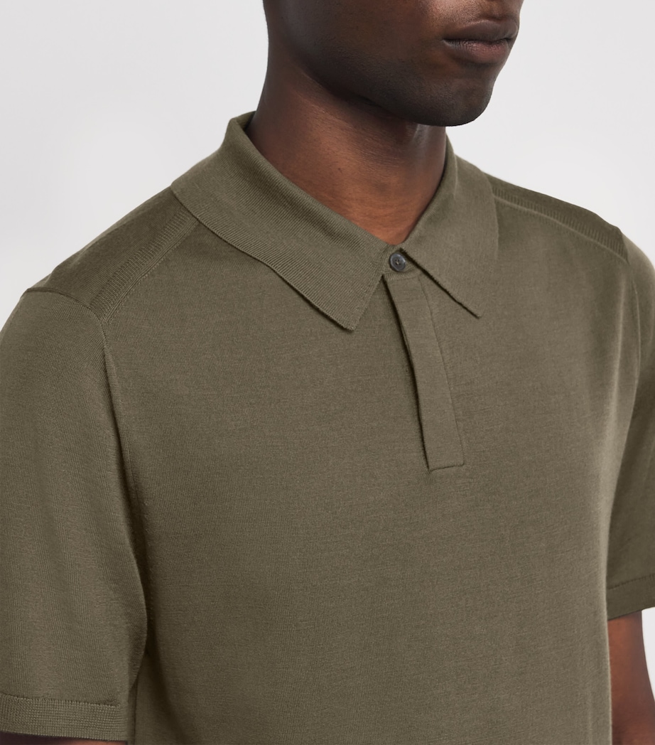Merino Signature Stripe Polo Shirt 63_KHAKI Image 6