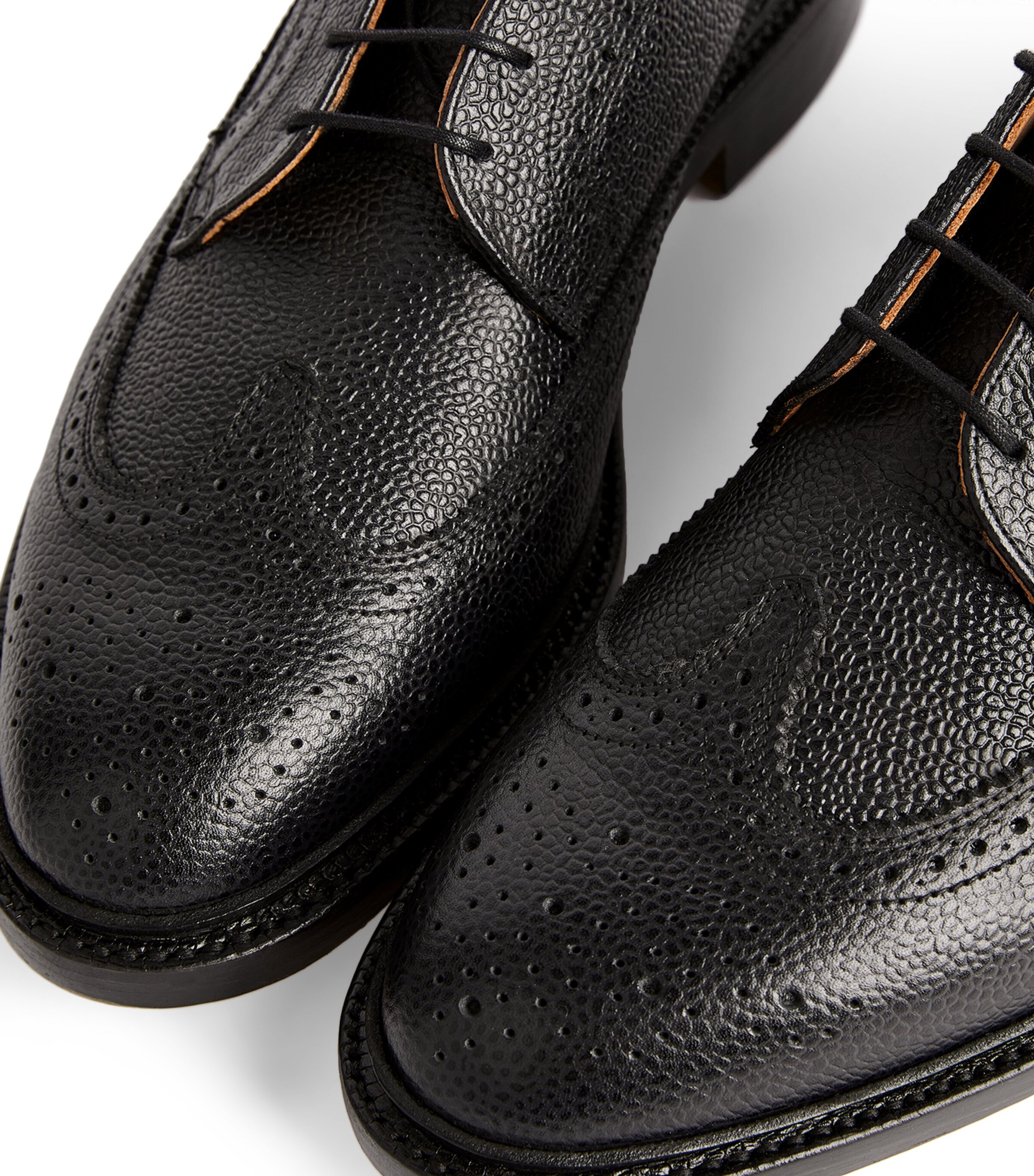 Leather Longwing Brogues BLACK Image 7