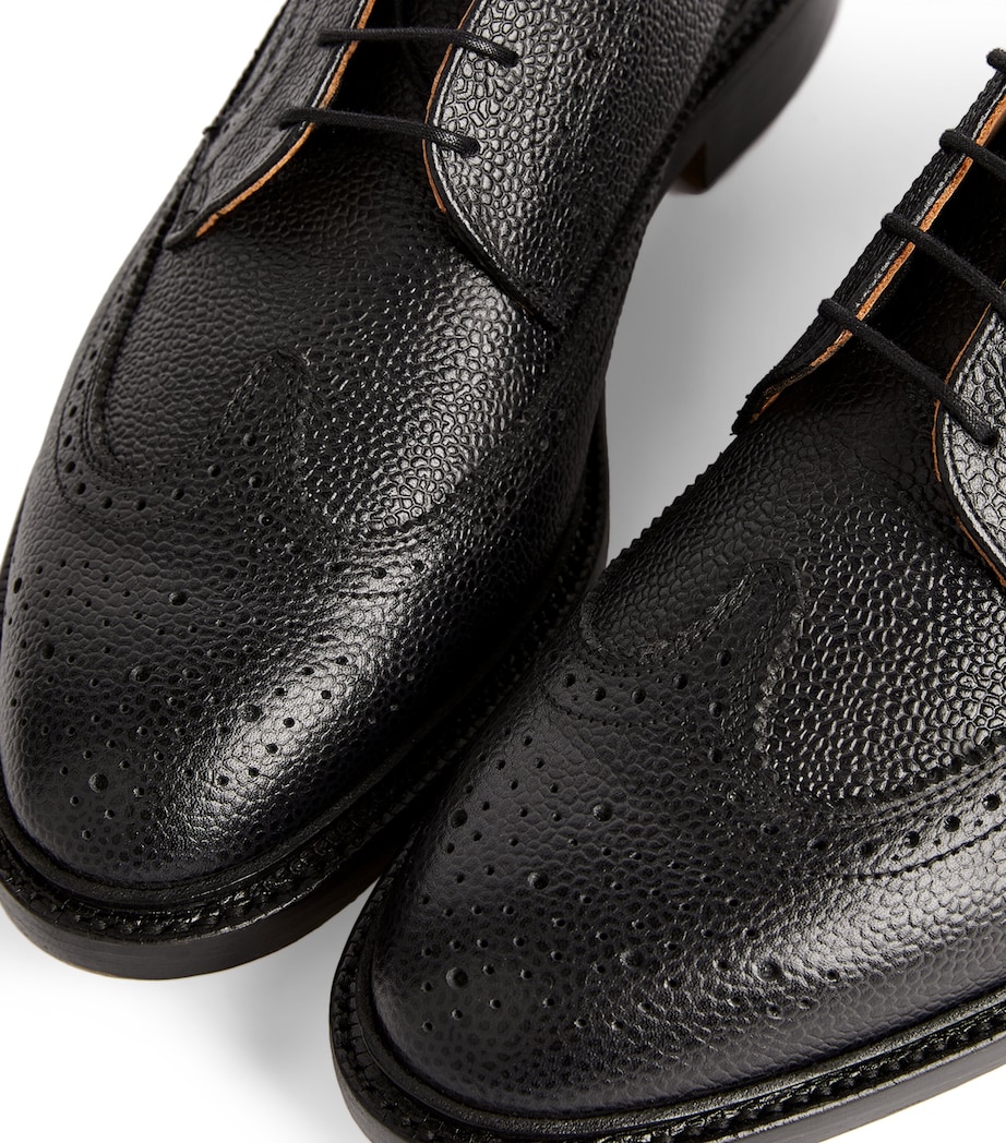 Leather Longwing Brogues BLACK Image 7
