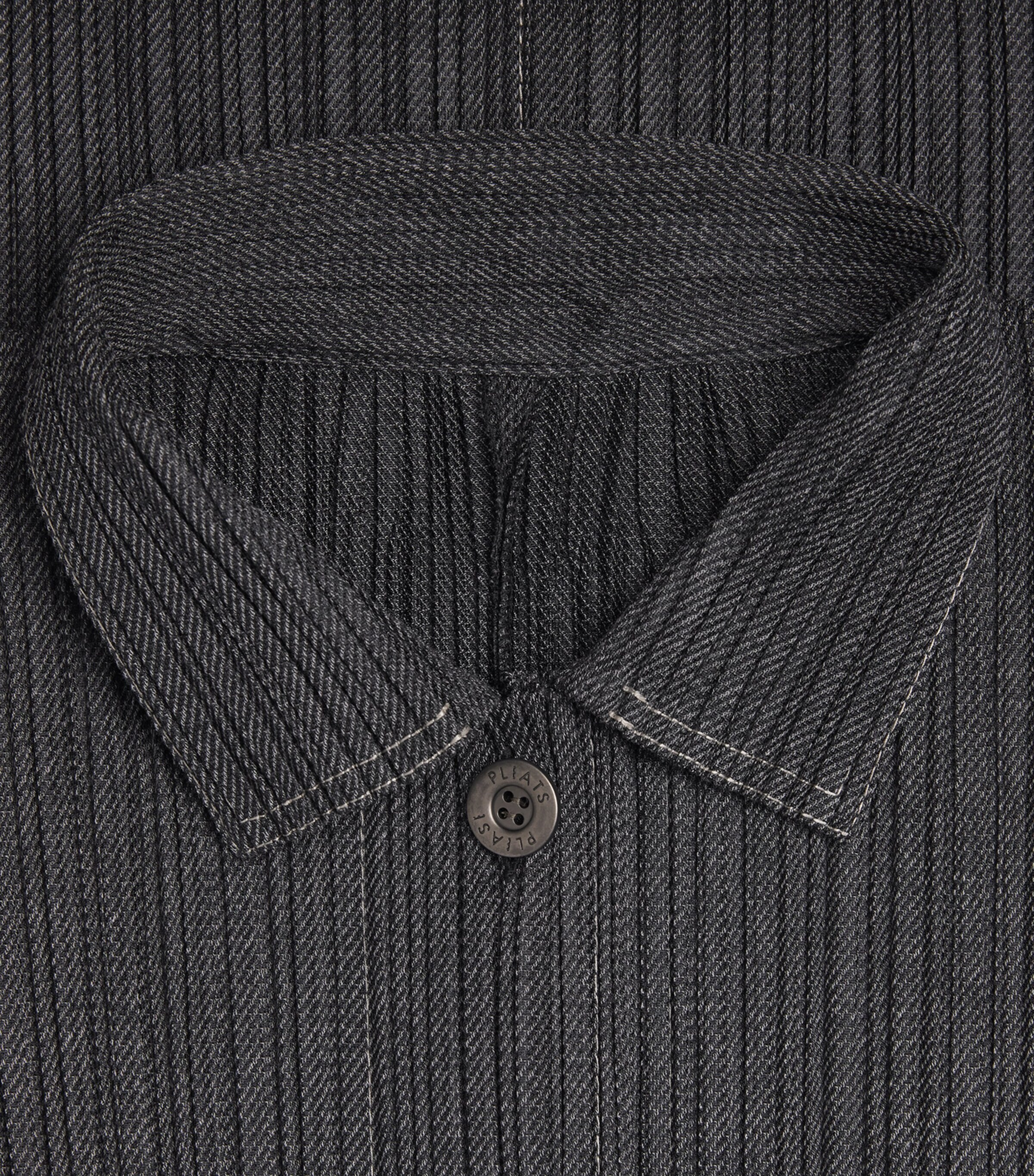 Cotton Denim Midi Dress BLACK Image 5