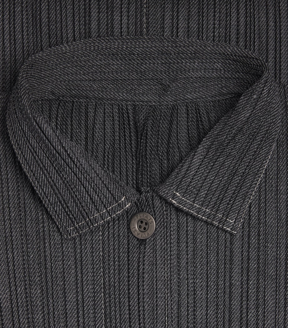 Cotton Denim Midi Dress BLACK Image 5