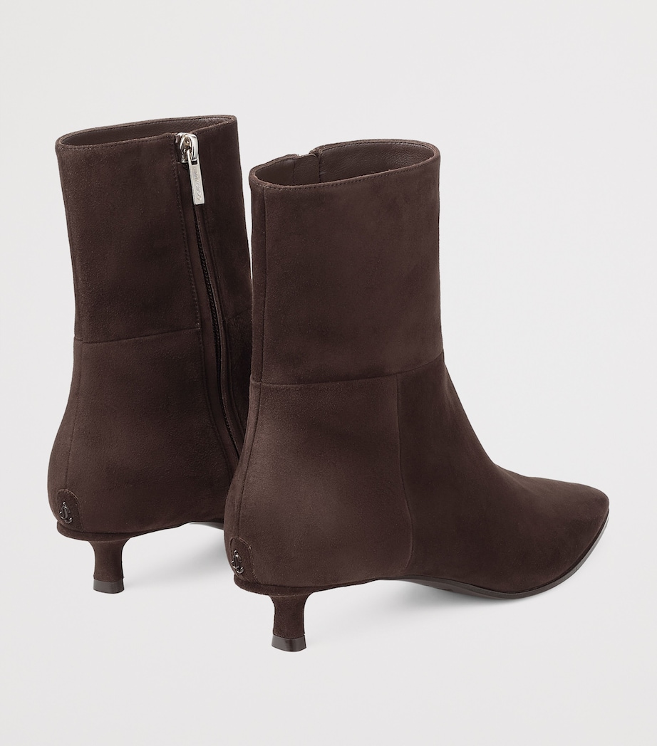 Lory 35 Suede Ankle Boots CHOCOLATE Image 3