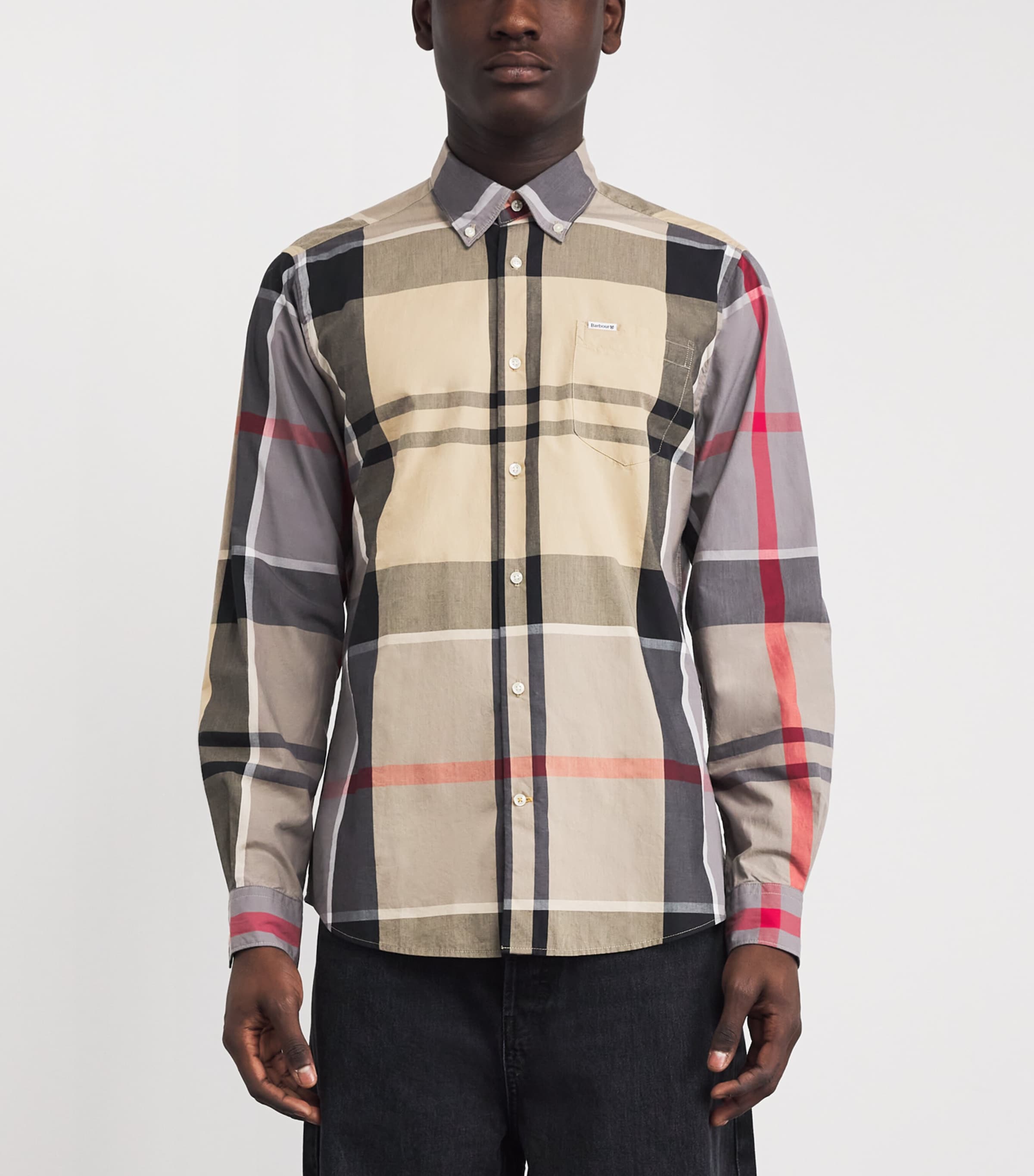 Cotton Harris Tailored Shirt DRESS TARTANTN31 Image 3