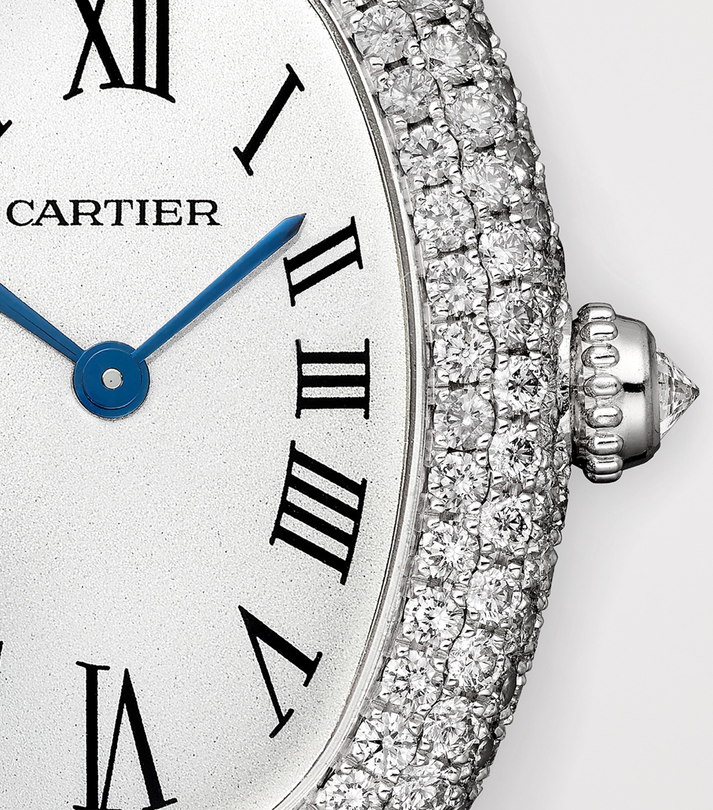 Cartier White Gold and Diamond Baignoire 1920 Watch 26mm Silvered Image 8