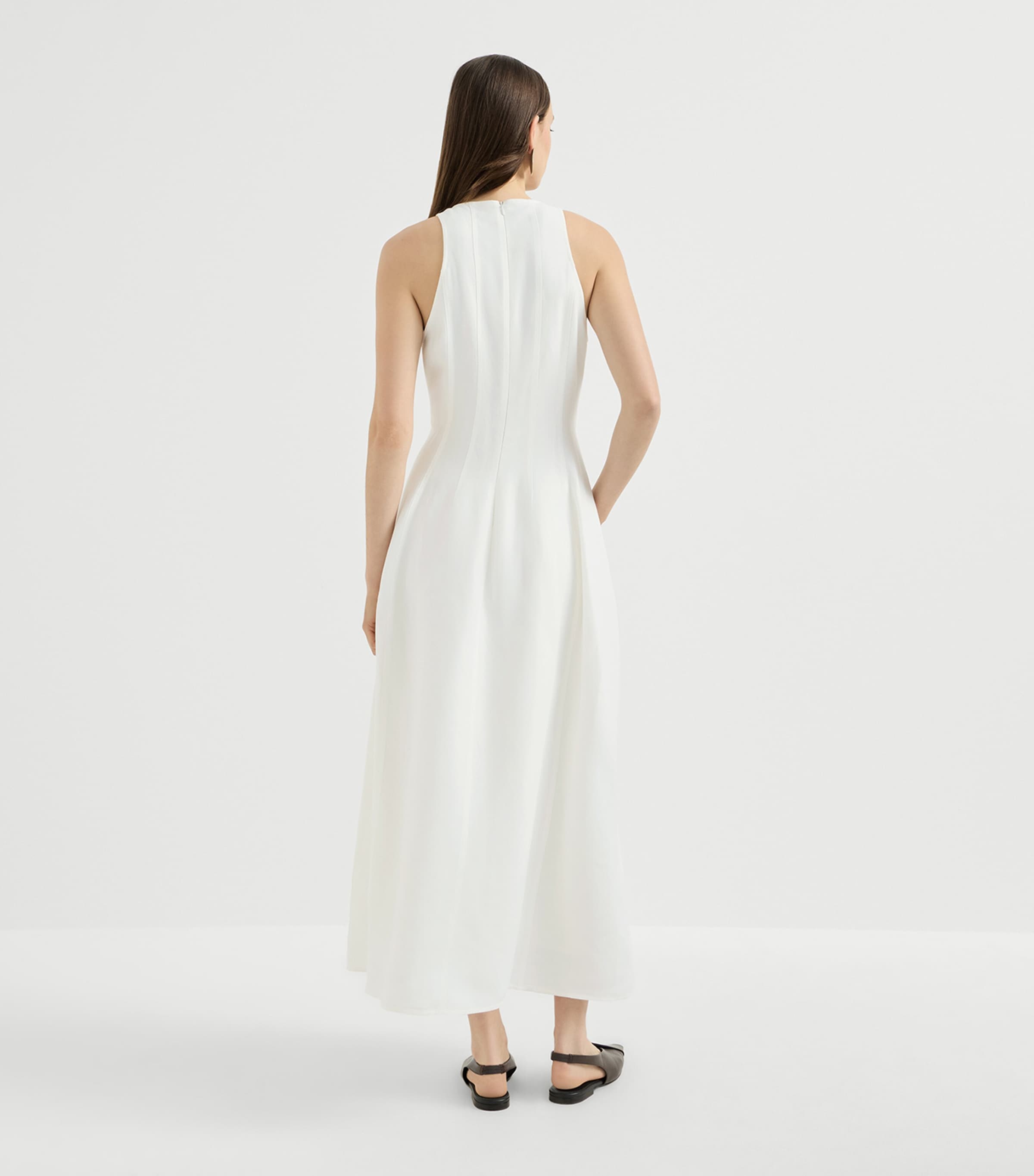Brunello Cucinelli Womens Twill Maxi Dress Image 5