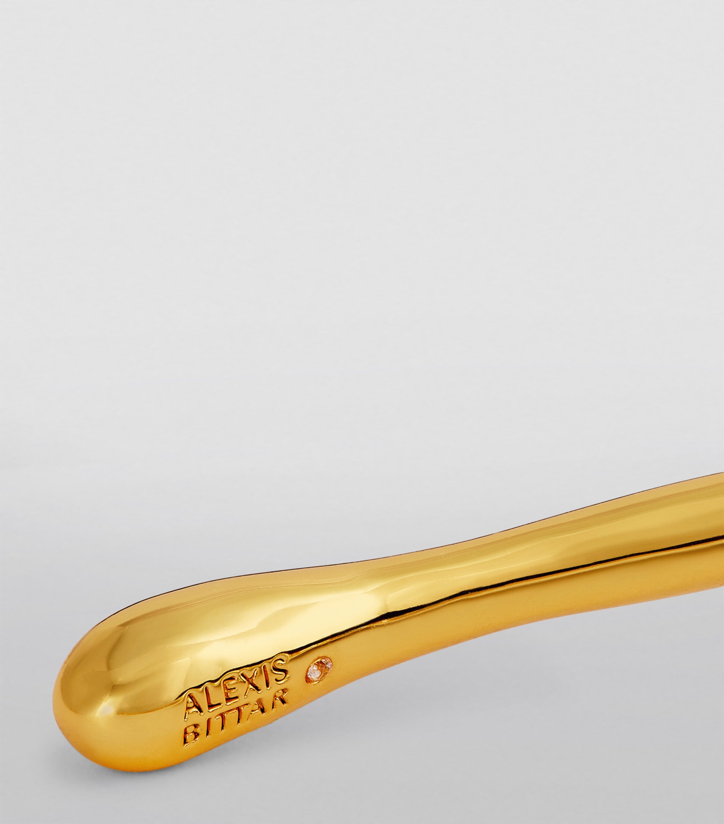 Gold-Plated Solanales Skinny Collar Necklace CRYSTALS Image 3