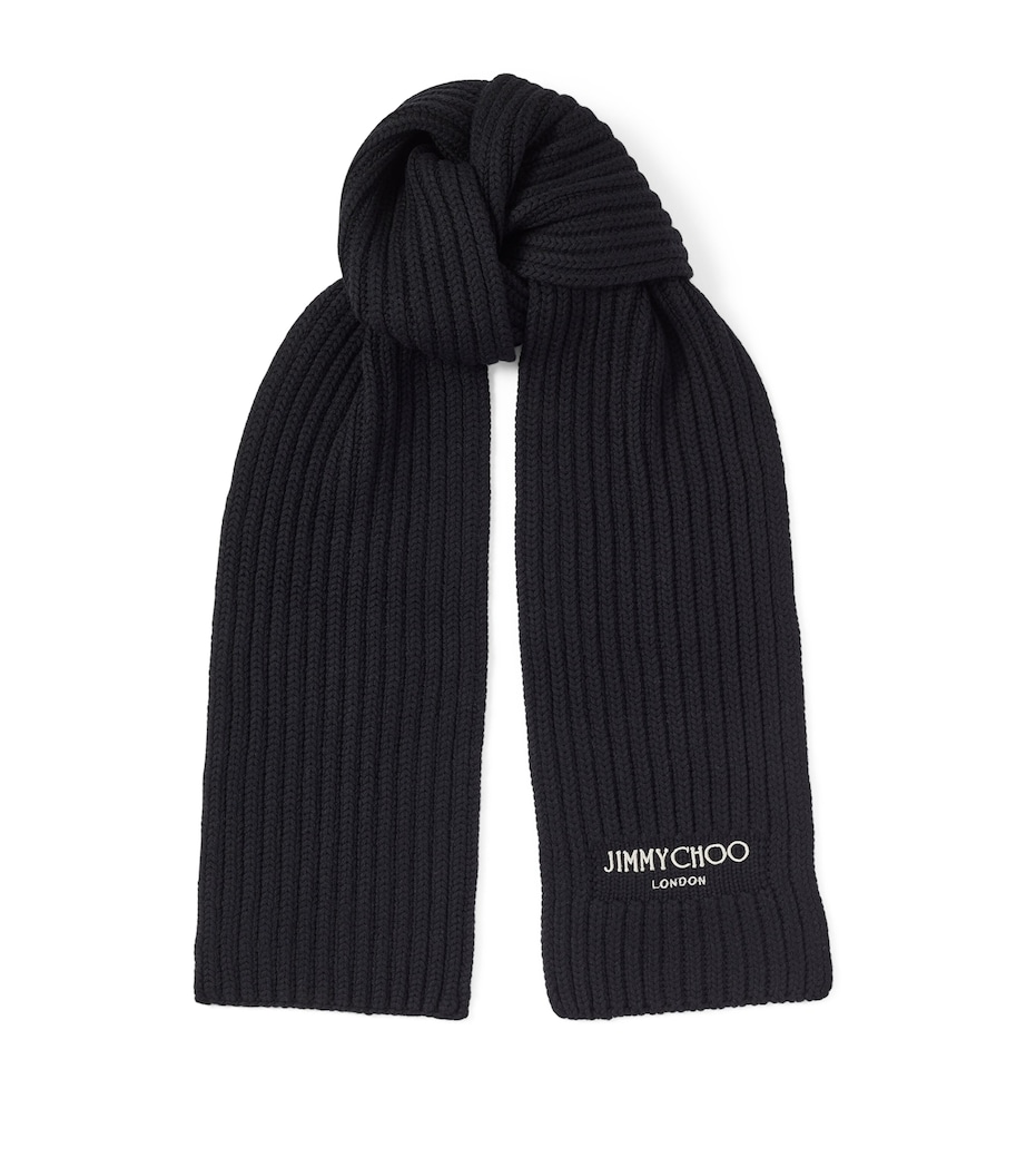 Yukiko Virgin Wool Scarf S200 BLACK/ECRU Image 1