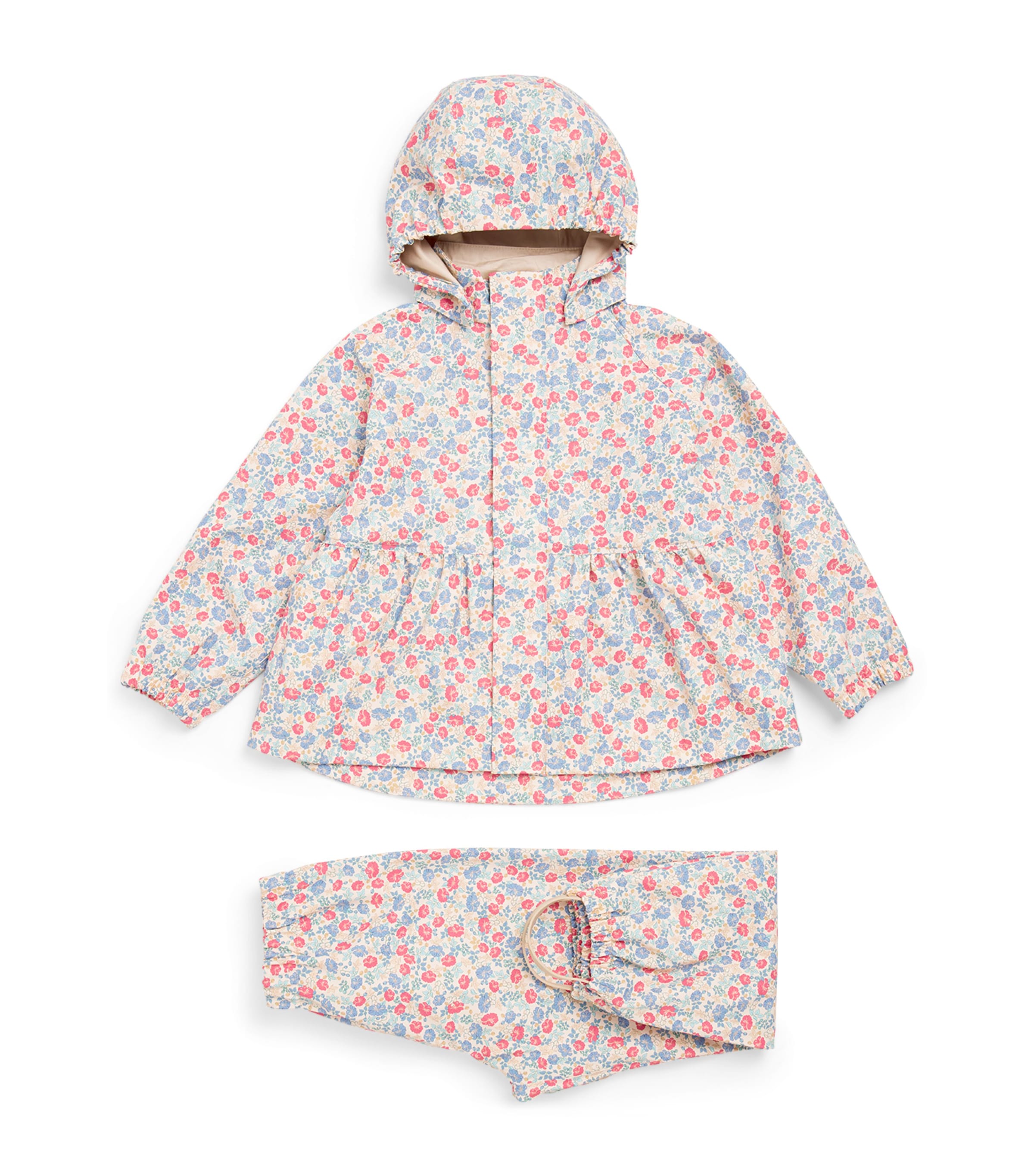 KONGES SLOJD FLORAL RAINY PALME JACKET AND TROUSERS SET