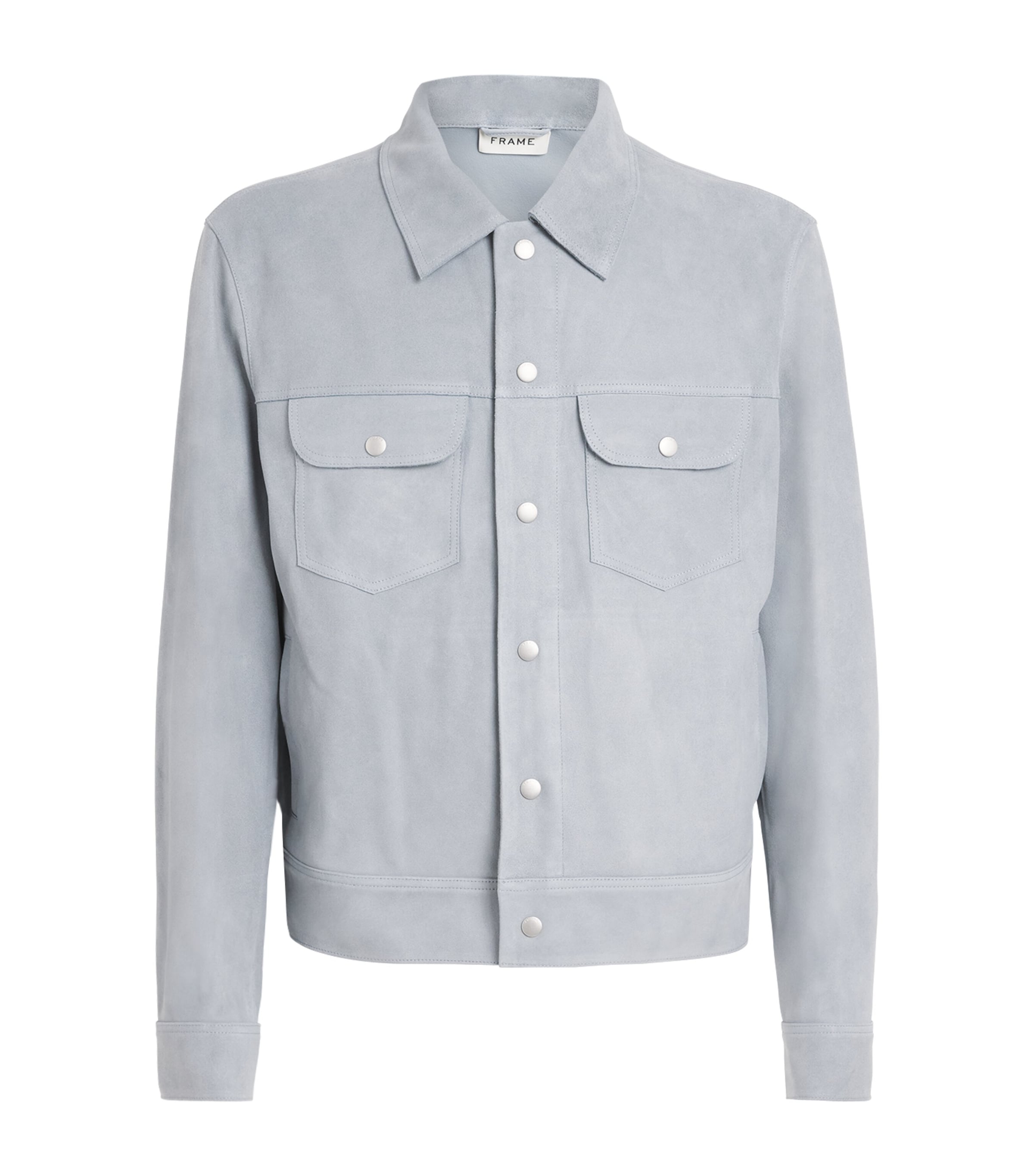 Suede Trucker Jacket SMOKY BLUE Image 1