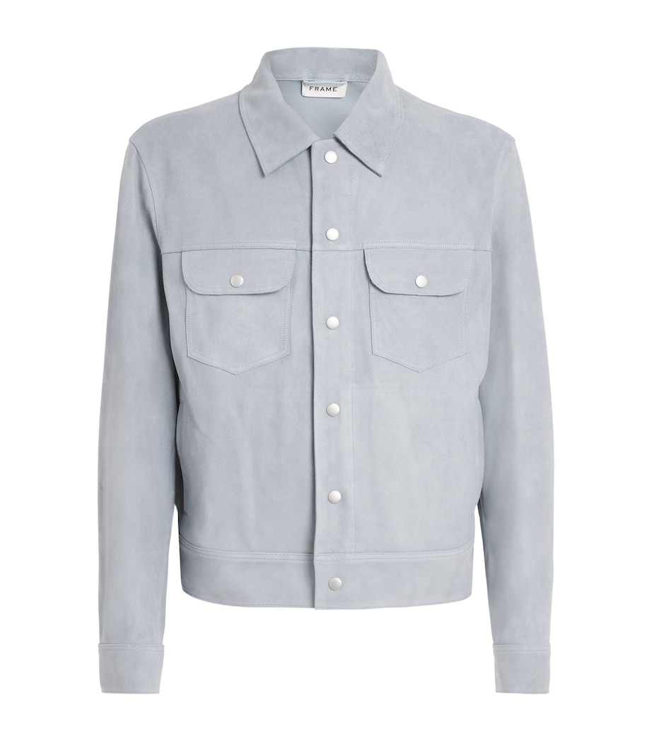 Suede Trucker Jacket SMOKY BLUE Image 1