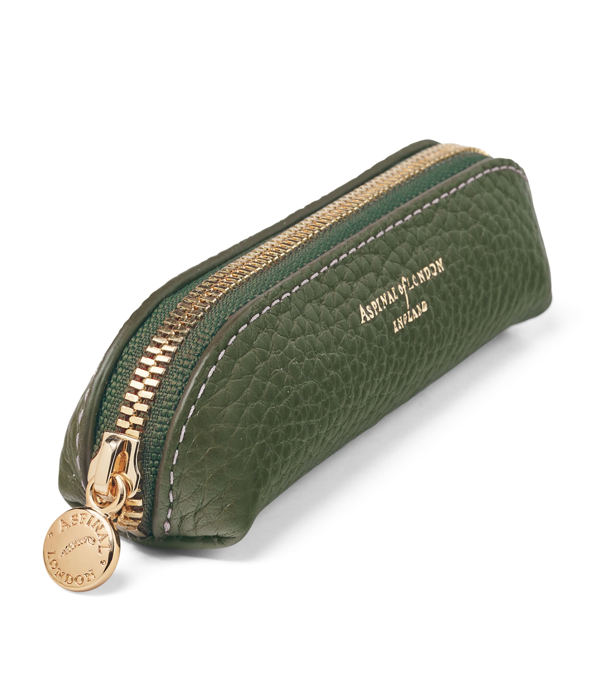 Leather Baby Pen Case RACING GREEN Image 3