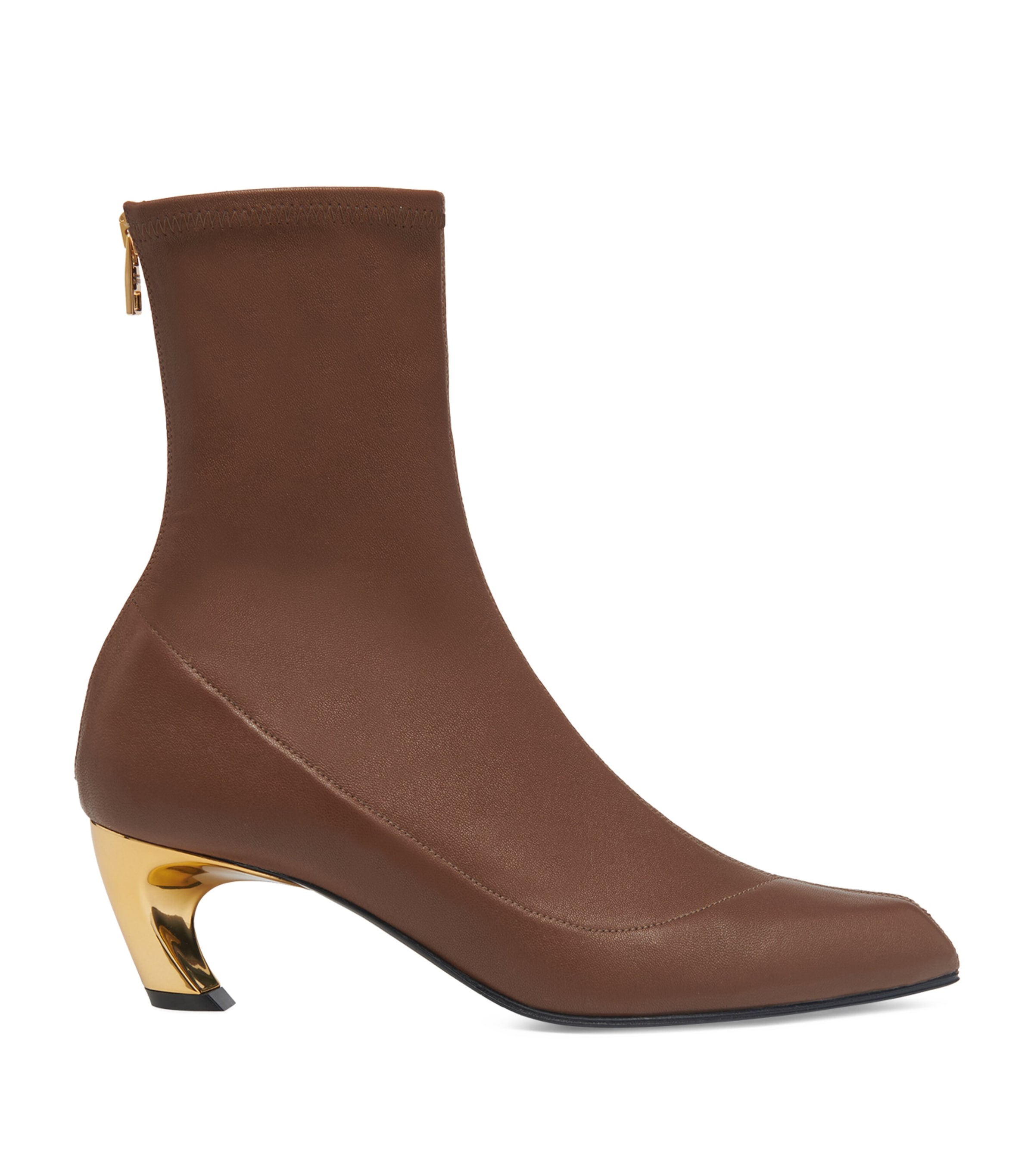 Alexander Mcqueen Armadillo Ankle Boot In Brown