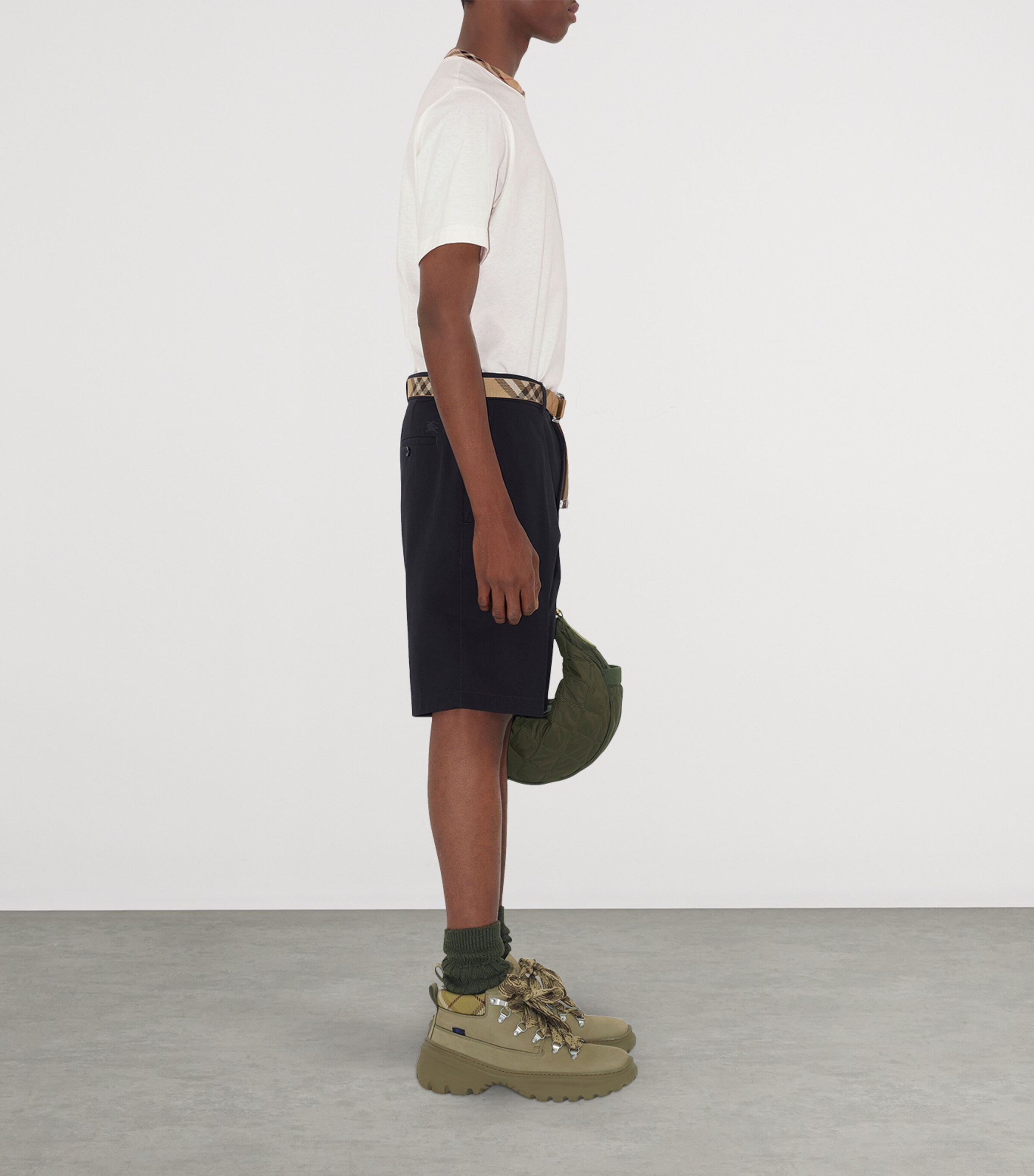 Cotton EKD Slim Shorts NAVY Image 4