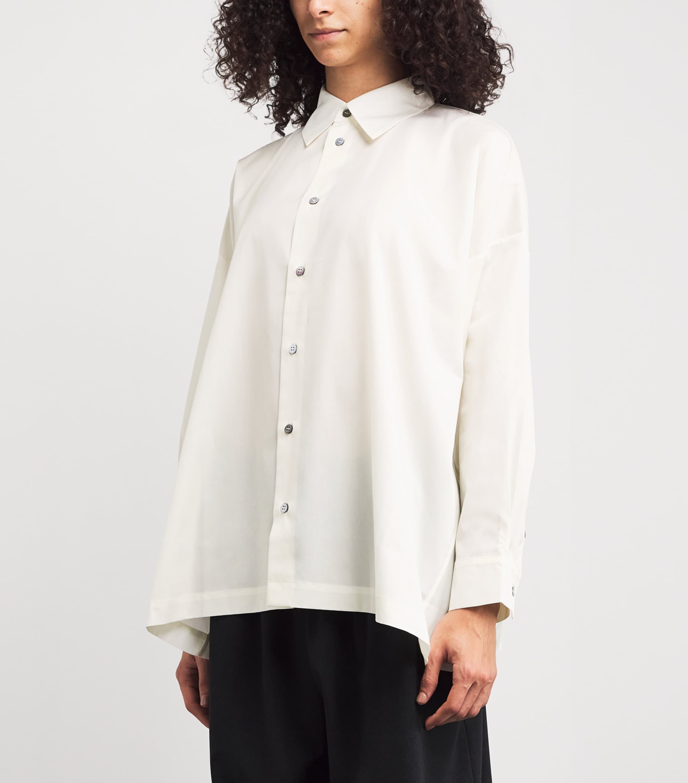 Cotton Side-Seam Shirt IVORY Image 3