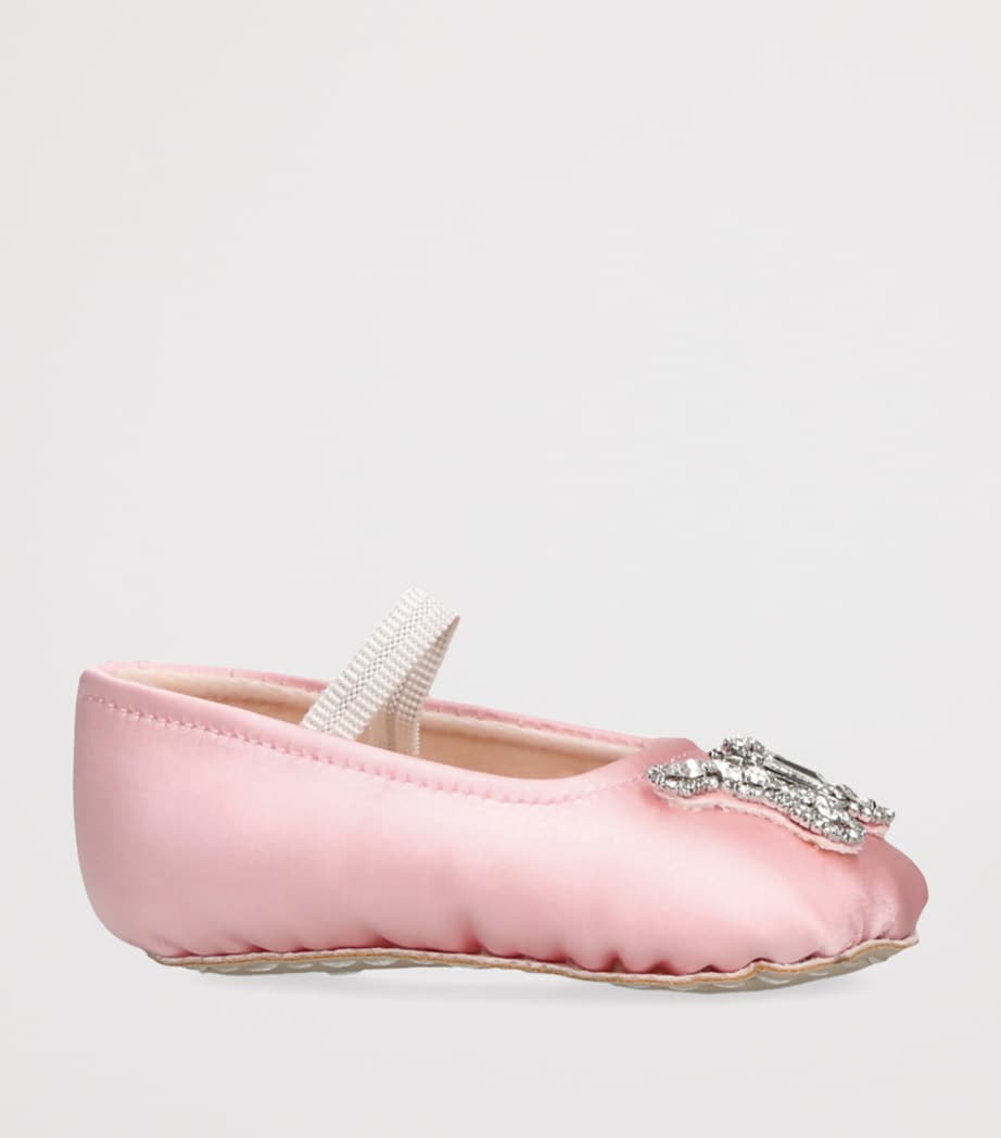 Satin Odette Ballet Flats PALE PINK Image 3