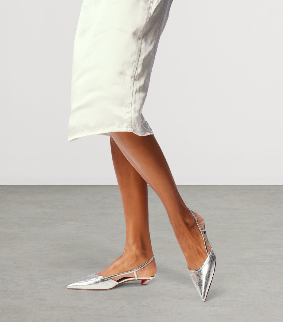 Miss Z Slingina Metallic Leather Pumps 25 S211 Image 2