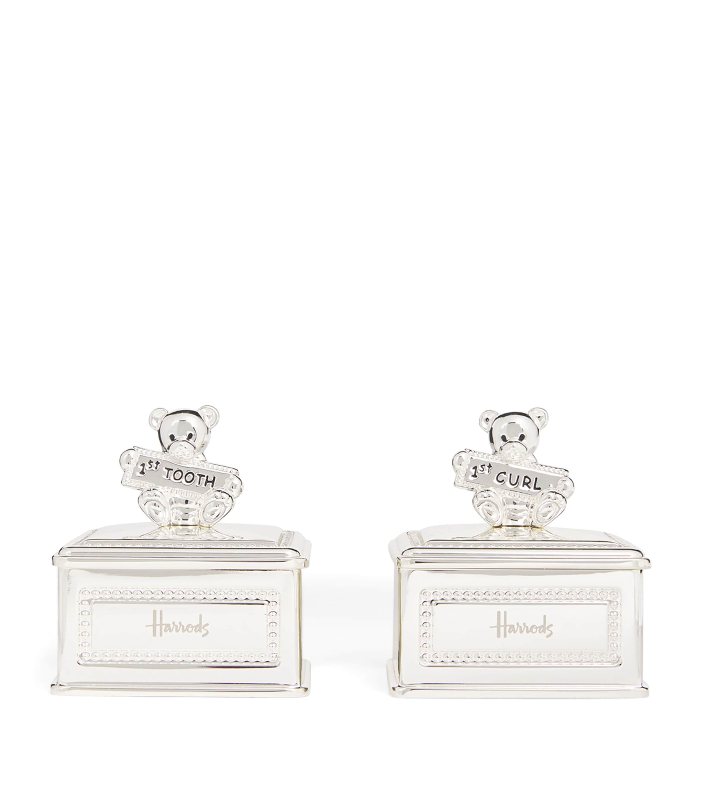 Keepsake Tooth and Curl Boxes Set SILVER Image 1