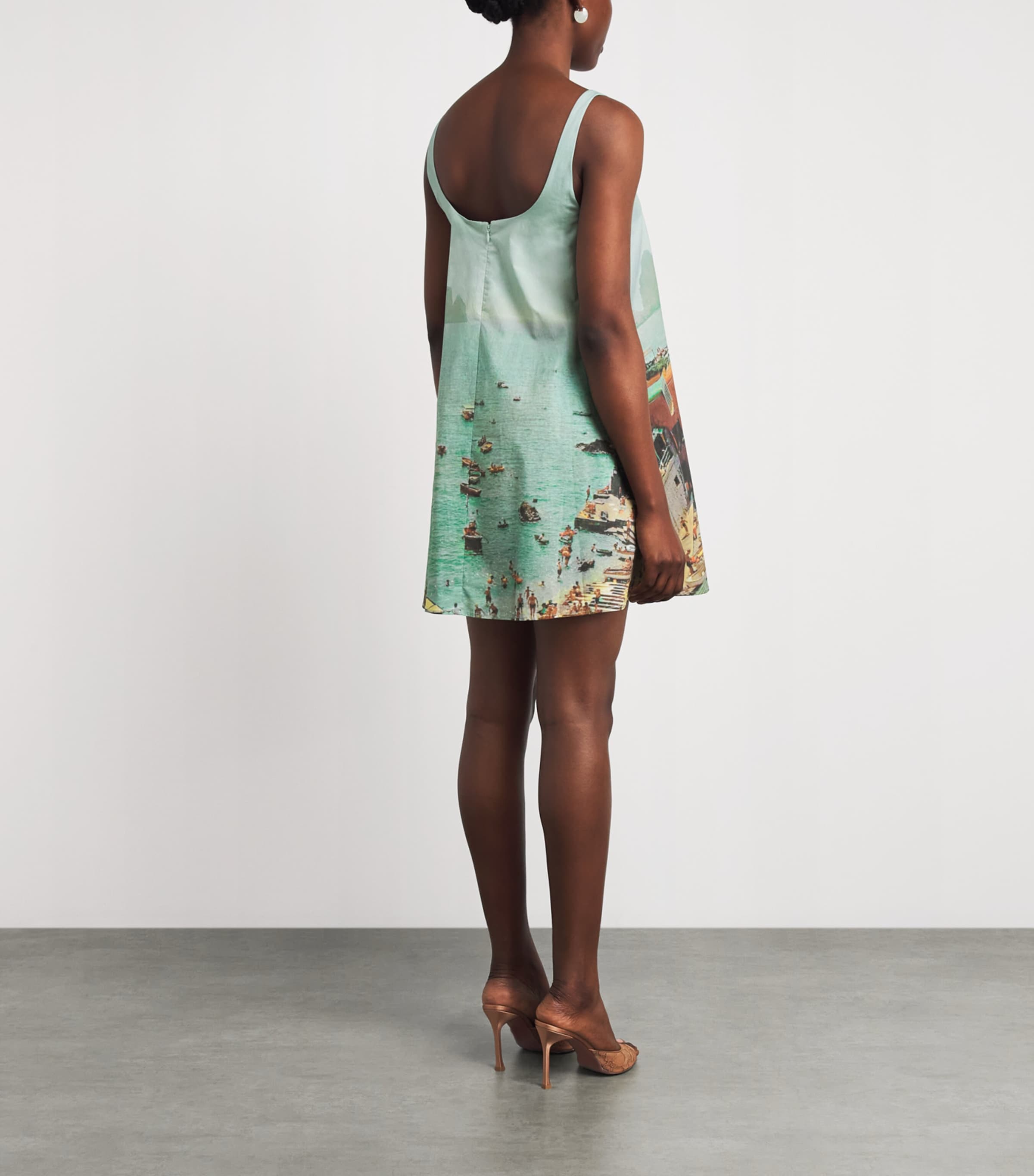 STAUD Womens Endless Summer Print Brio Mini Dress Elsu Endless Summer Image 4