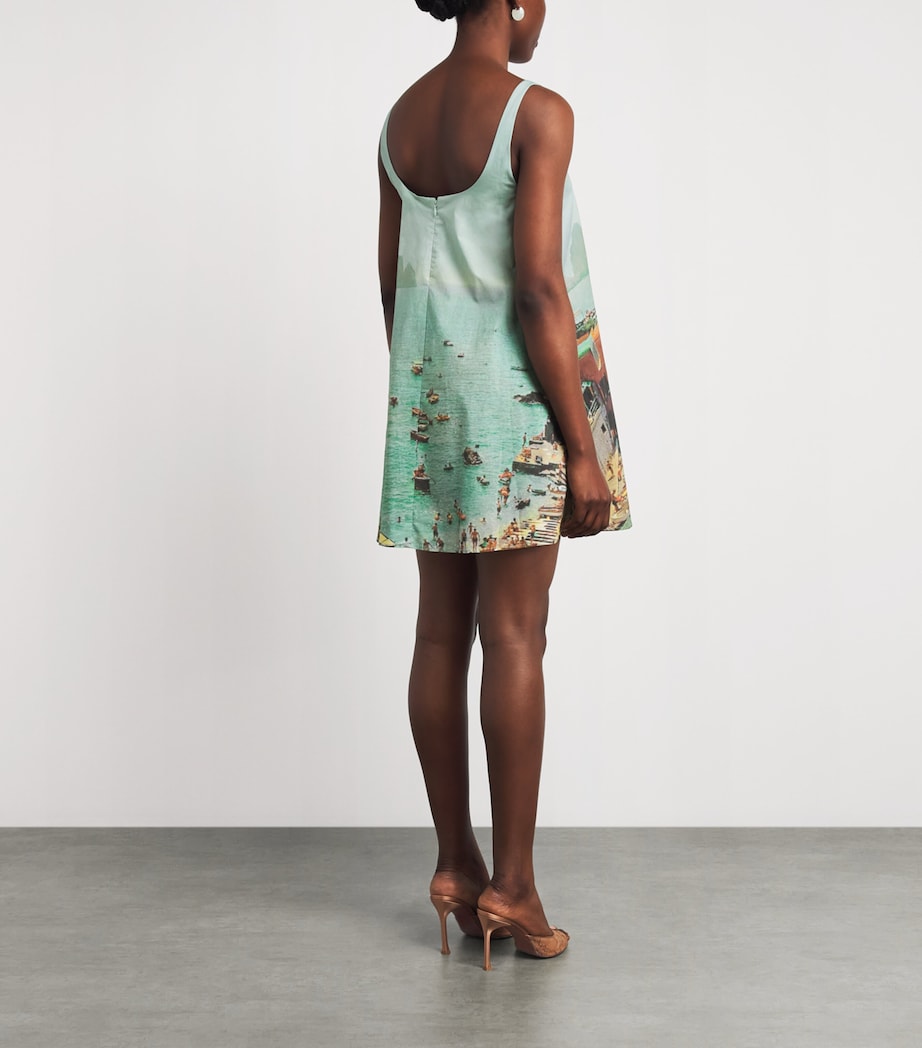 STAUD Womens Endless Summer Print Brio Mini Dress Elsu Endless Summer Image 4