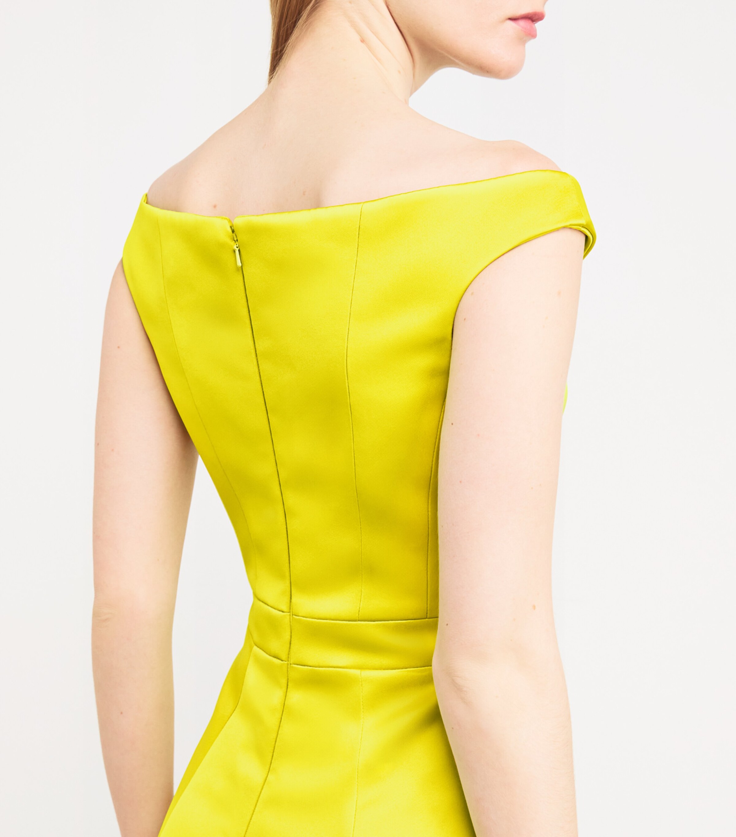 Safiyaa Womens Duchess Midi Dress Chartreuse Image 6