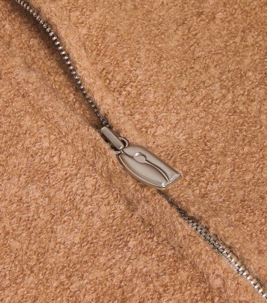 Wool-Blend Half-Zip Sweater CAMEL Image 5