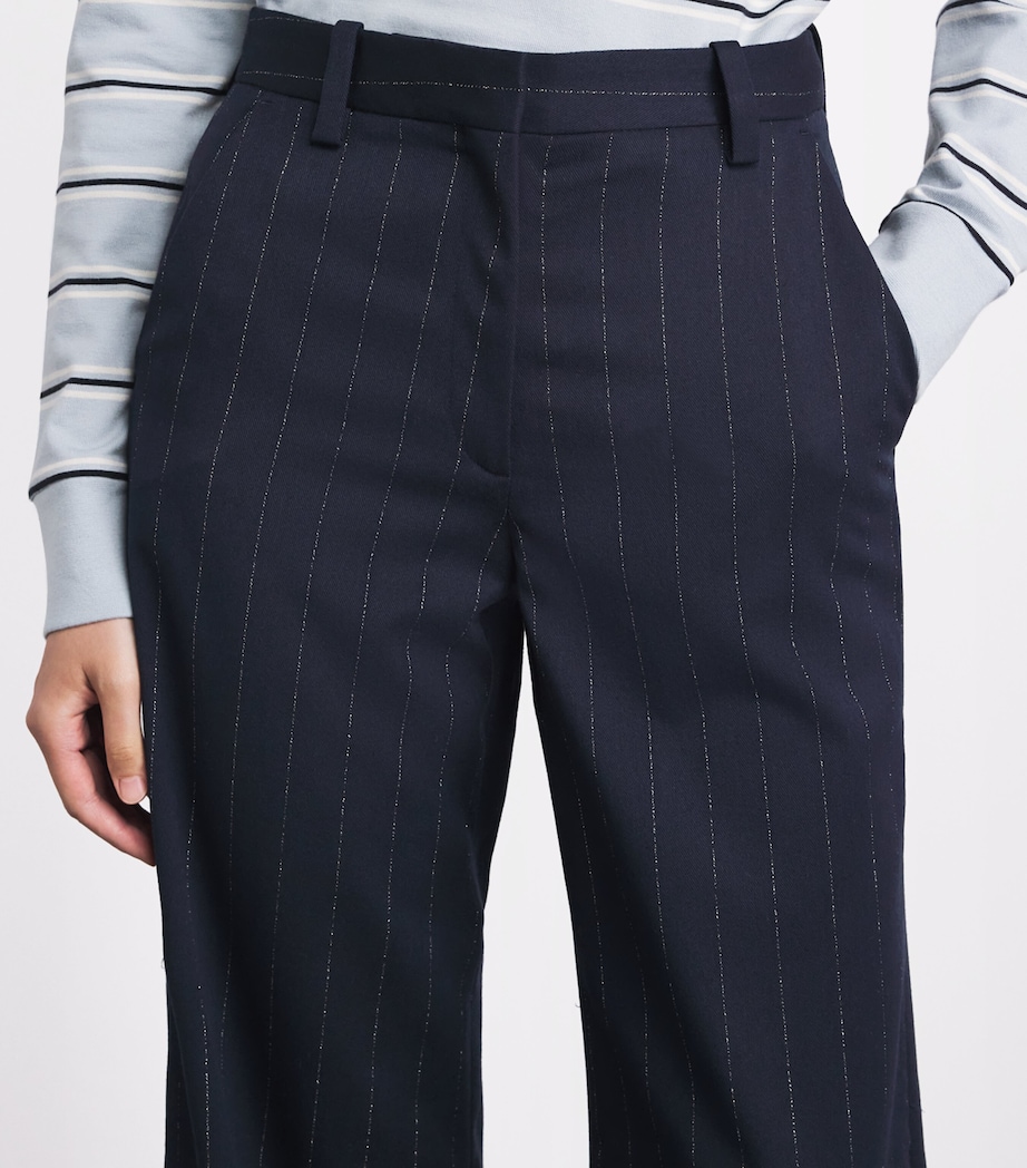 Maje Womens Stripe Suit Trousers Navy Image 3