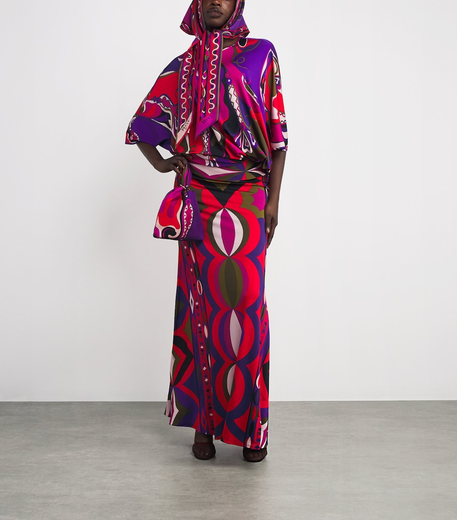 Silk Printed Headscarf 1/MULTICOLOR Image 4