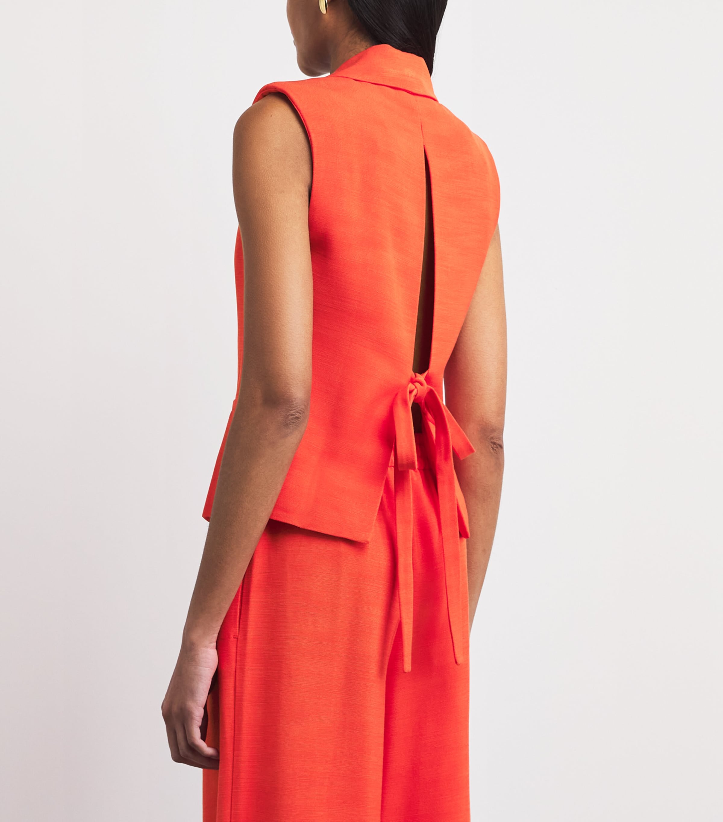 Claudie Pierlot Womens Sleeveless Blazer Tangerine Image 5