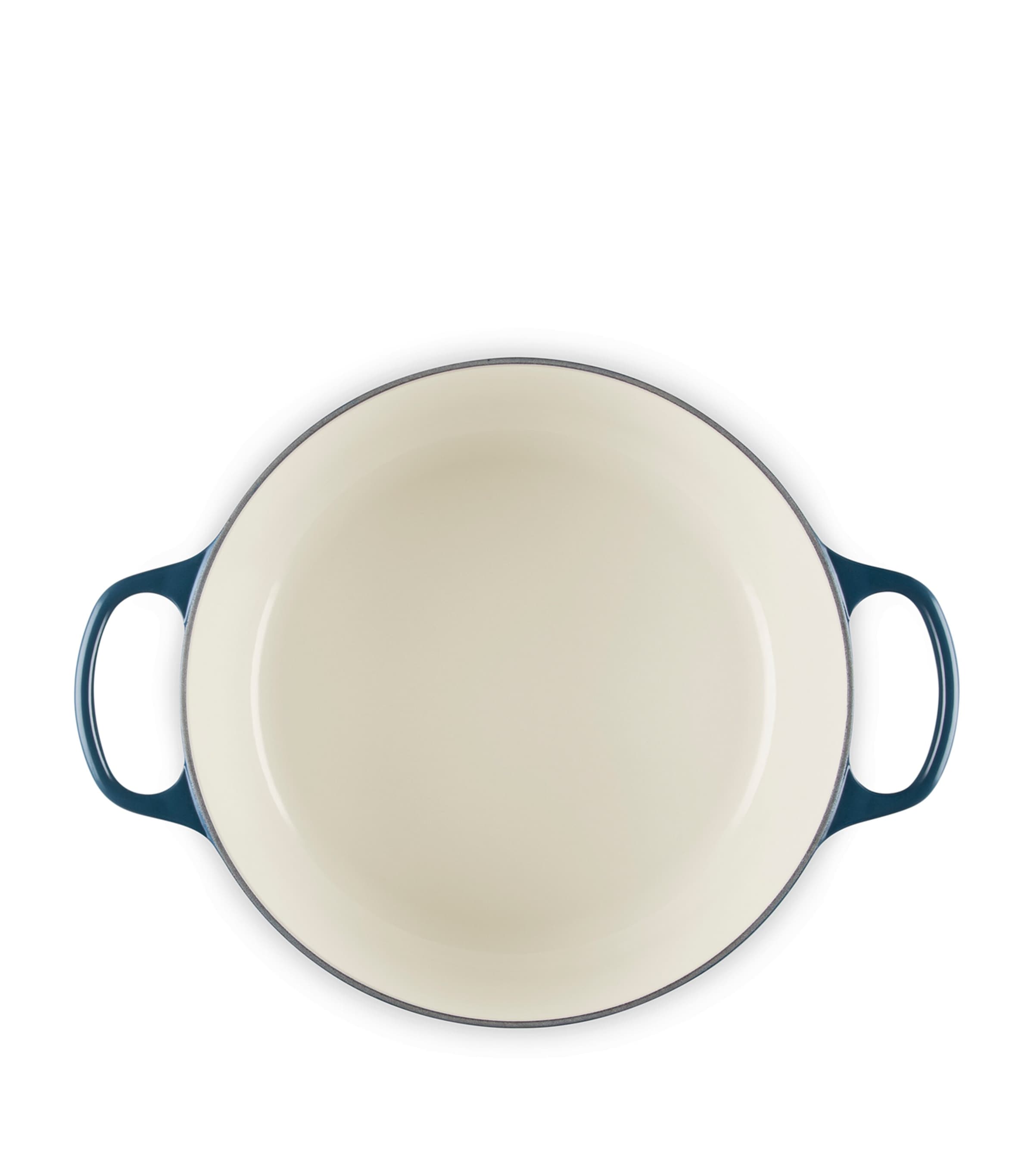 Enamelled Cast Iron Round Casserole Dish (28cm) BLUE Image 5