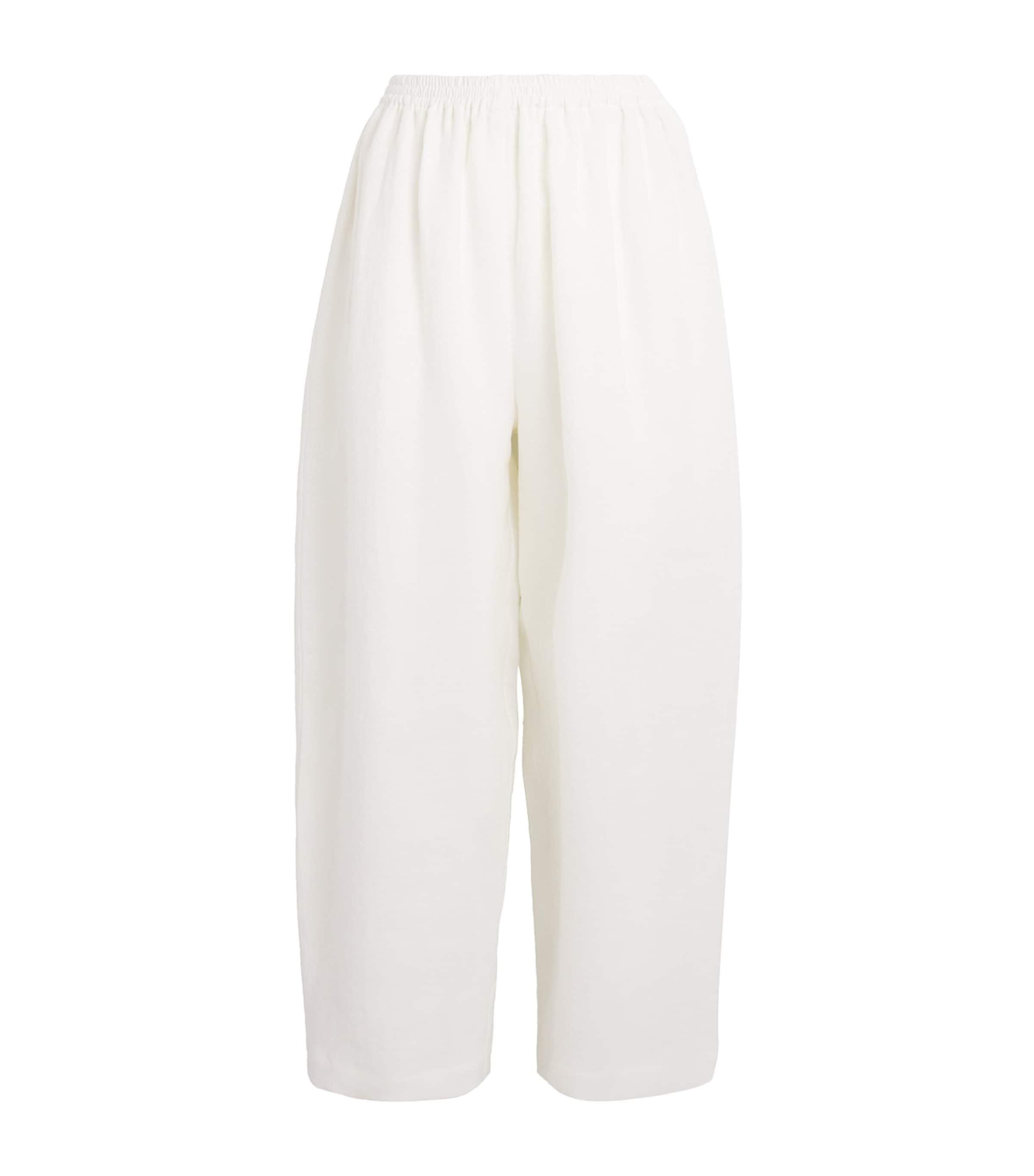 Shop Eskandar Linen Japanese Trousers In White
