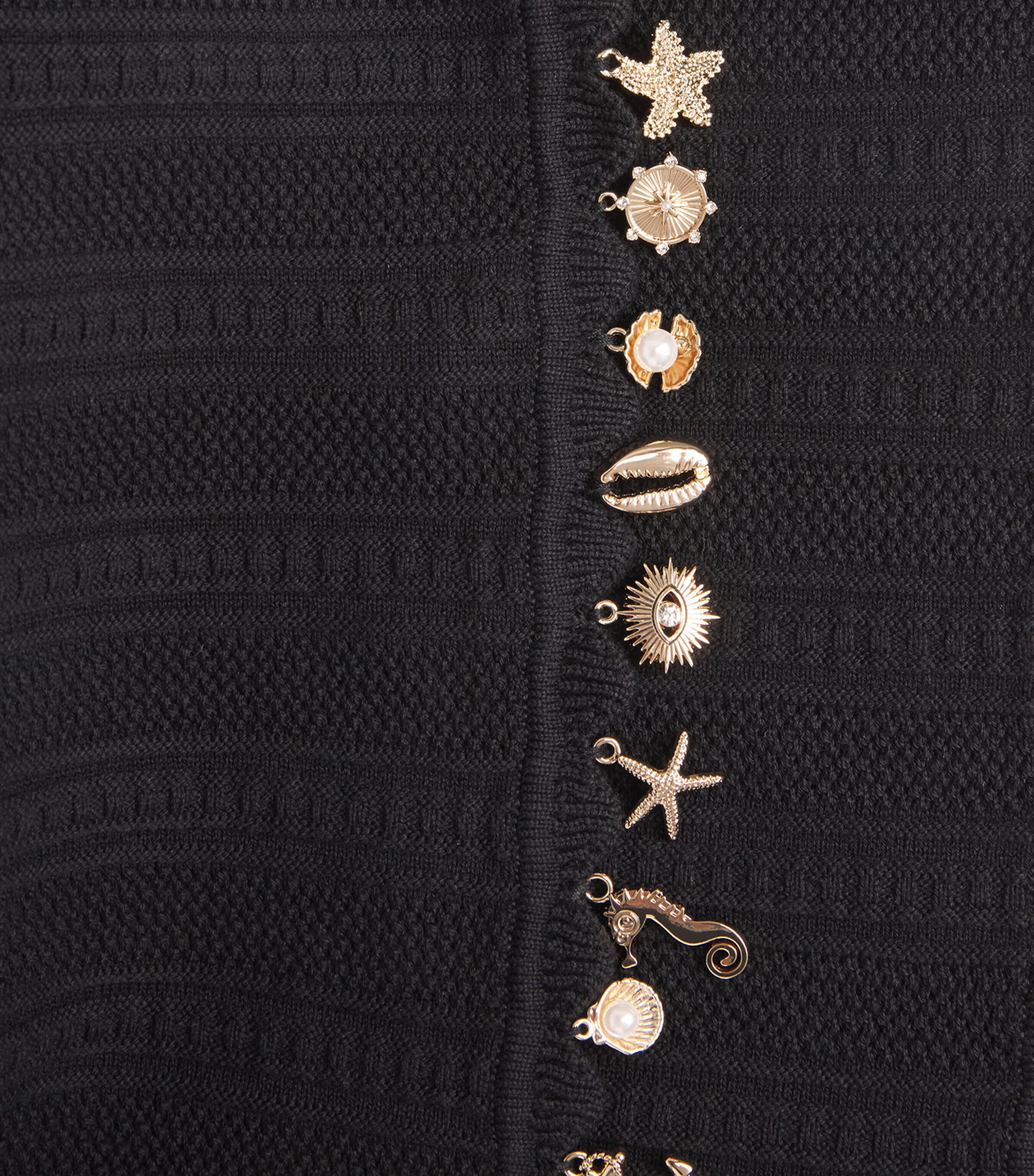 Maje Womens Charm-Embellished Knit Trousers Black Image 6