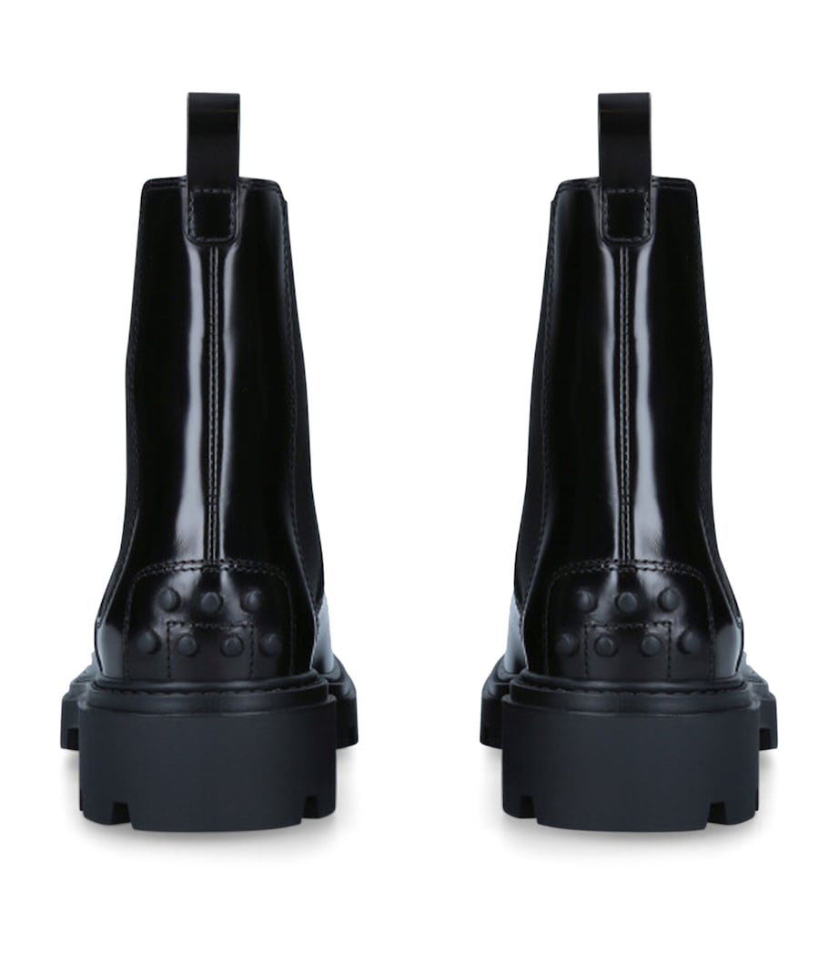 Leather Gomma Pesante Chelsea Boots BLACK Image 2