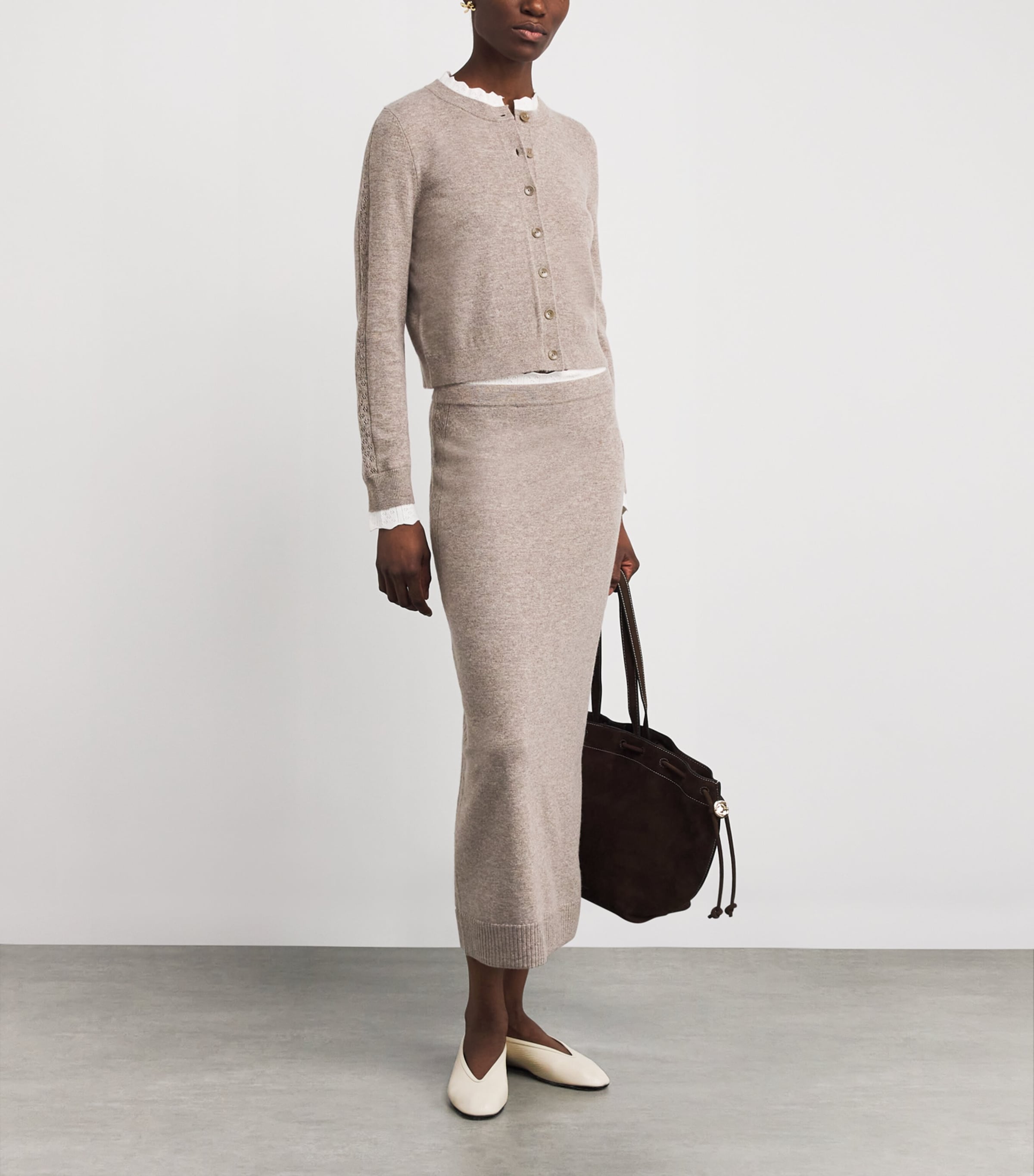 Wool-Cashmere Midi Skirt CARAMEL Image 2